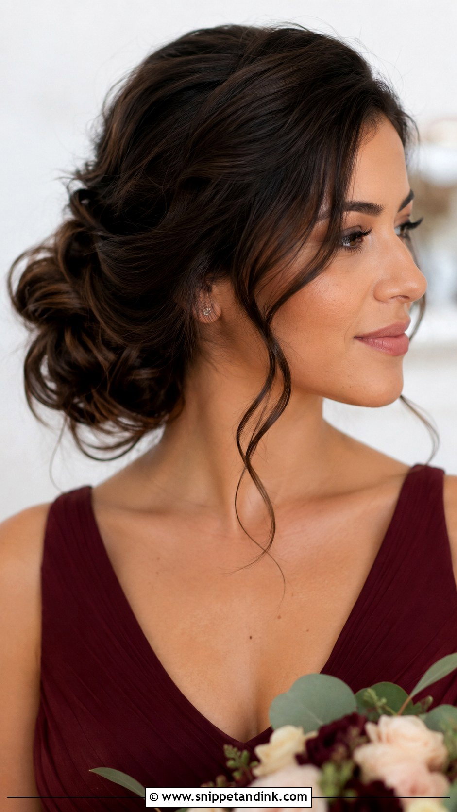 Wedding Bridesmaid Side Bun - Snippet and Ink - 25 Wedding Bridesmaid Hairstyles