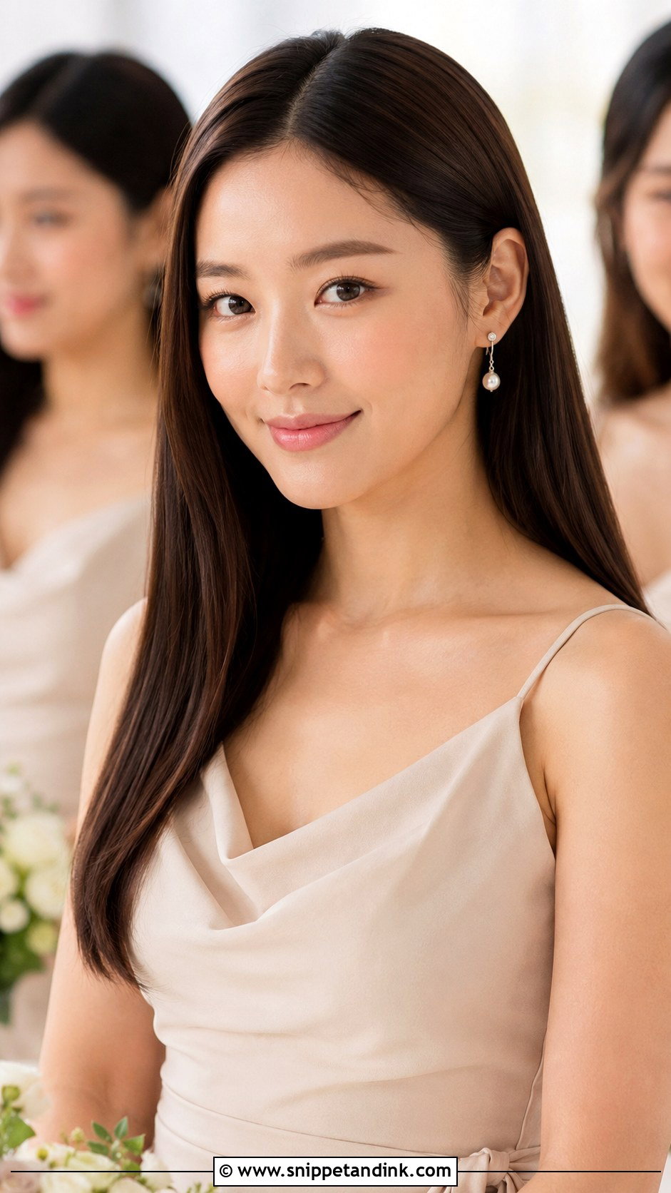 Wedding Bridesmaid Straight Hair - Snippet and Ink - 25 Wedding Bridesmaid Hairstyles