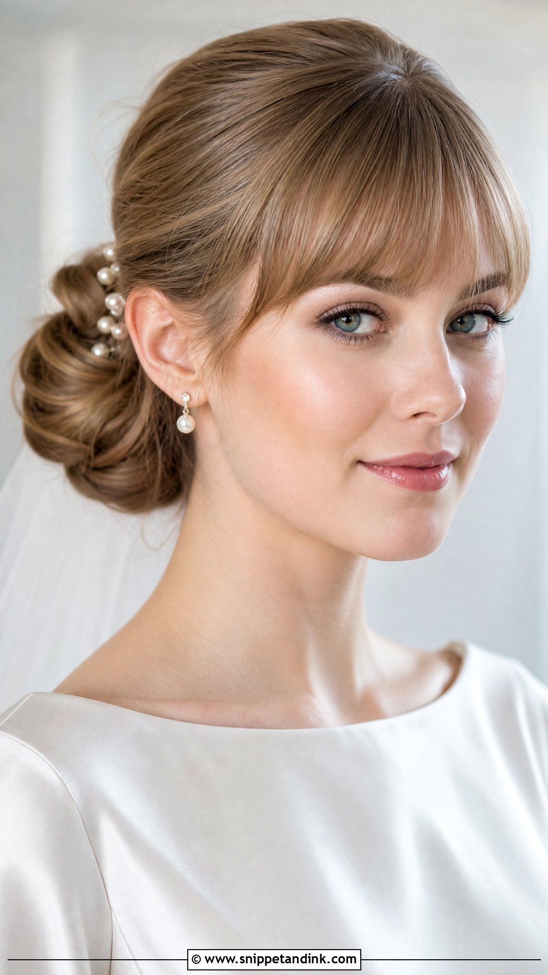 Wedding Bun With Bangs - Snippet and Ink - 15 Bride Hairstyles Bangs