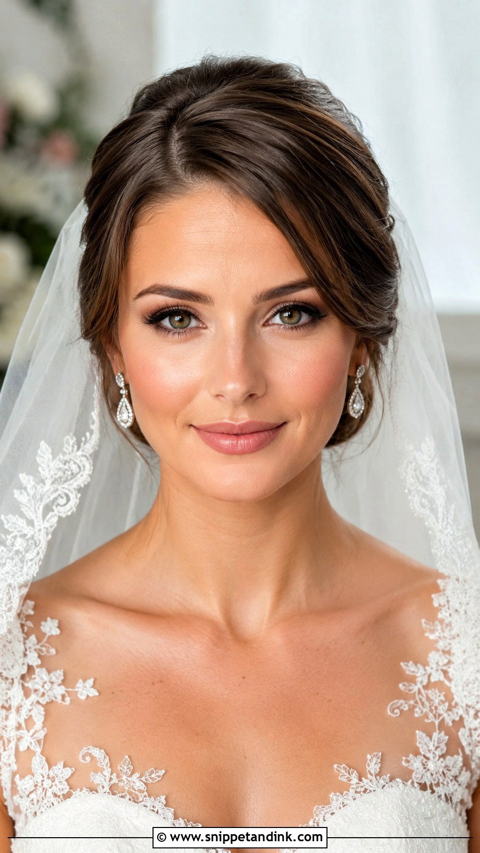 Wedding Bun With Veil Front View - Snippet and Ink - 15 Wedding Bun Front View Ideas