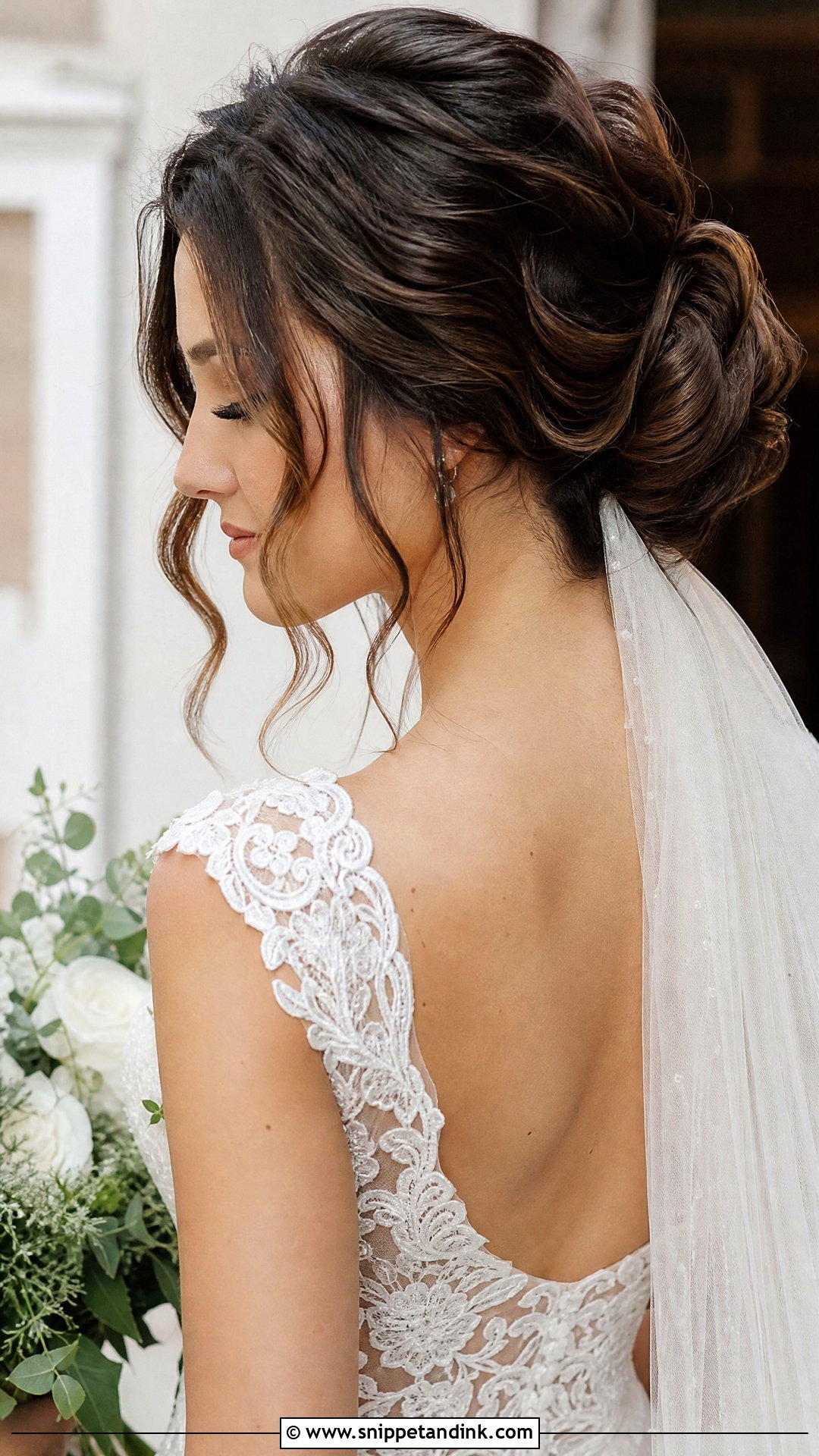 Wedding Bun With Veil - Snippet and Ink - 20 Women Wedding Hairstyle Ideas