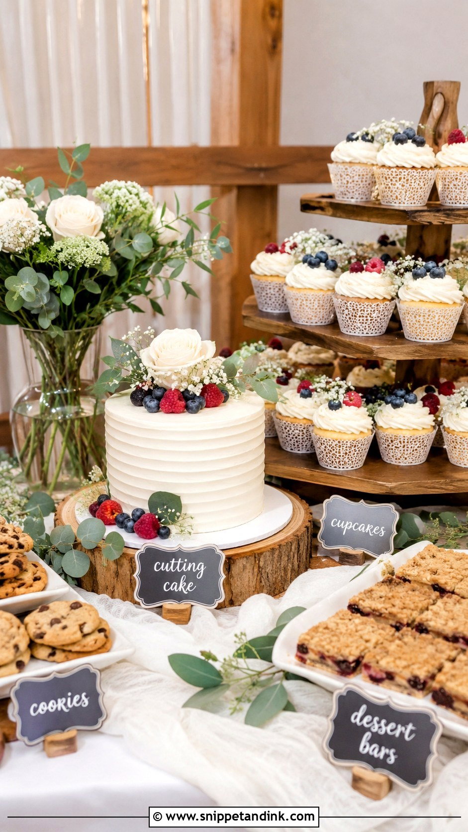 Wedding Cake And Dessert Table - Snippet and Ink - 20 Budget Wedding Cake Ideas