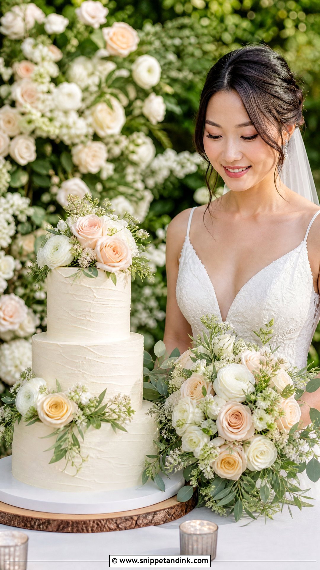Wedding Cake Bouquet Pose - Snippet and Ink - 25 Cake Poses Photo Ideas for Wedding