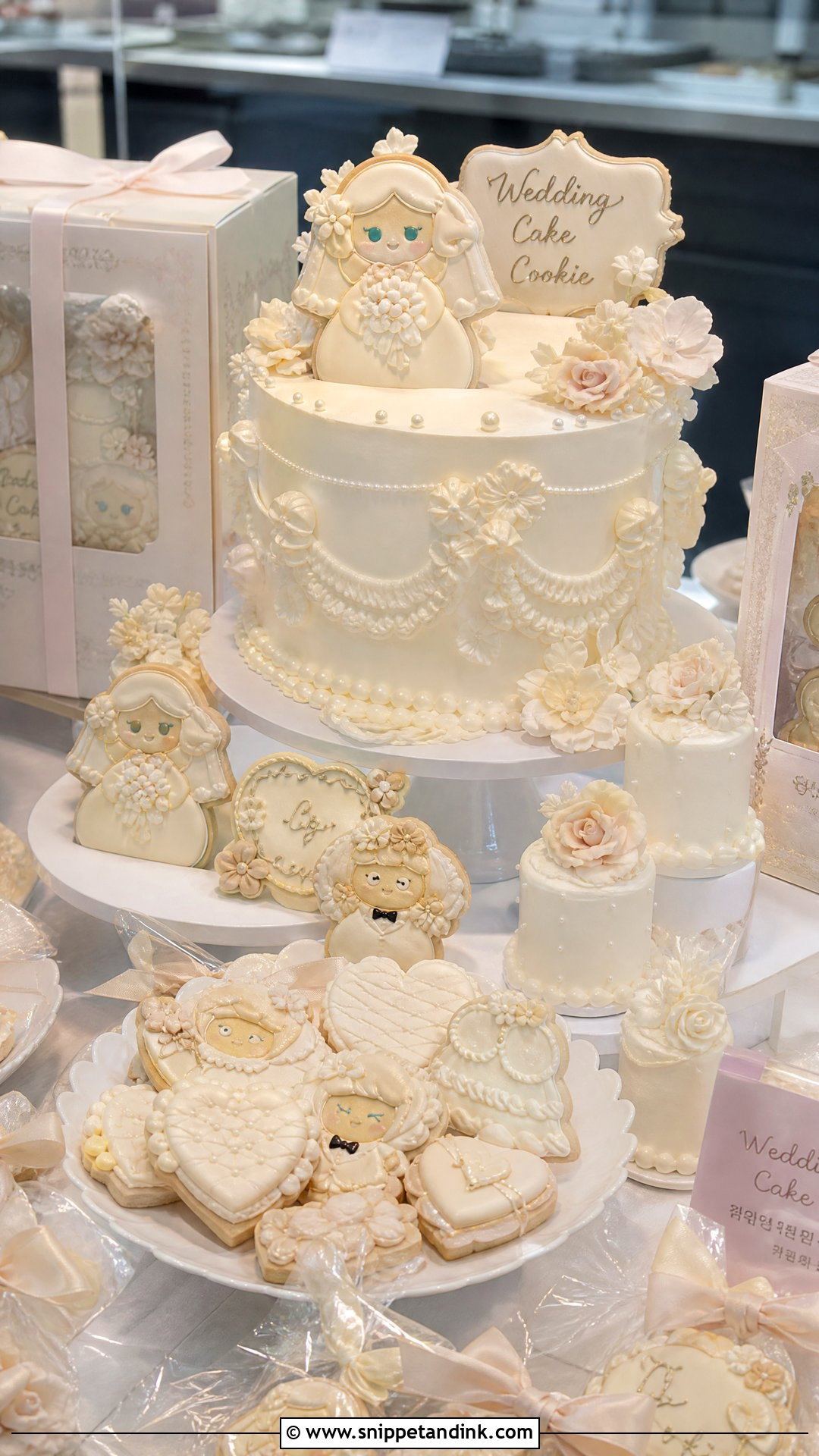 Wedding Cake Cookie Bakery Display - Snippet and Ink - 25 Wedding Cake Cookie Fanart Ideas