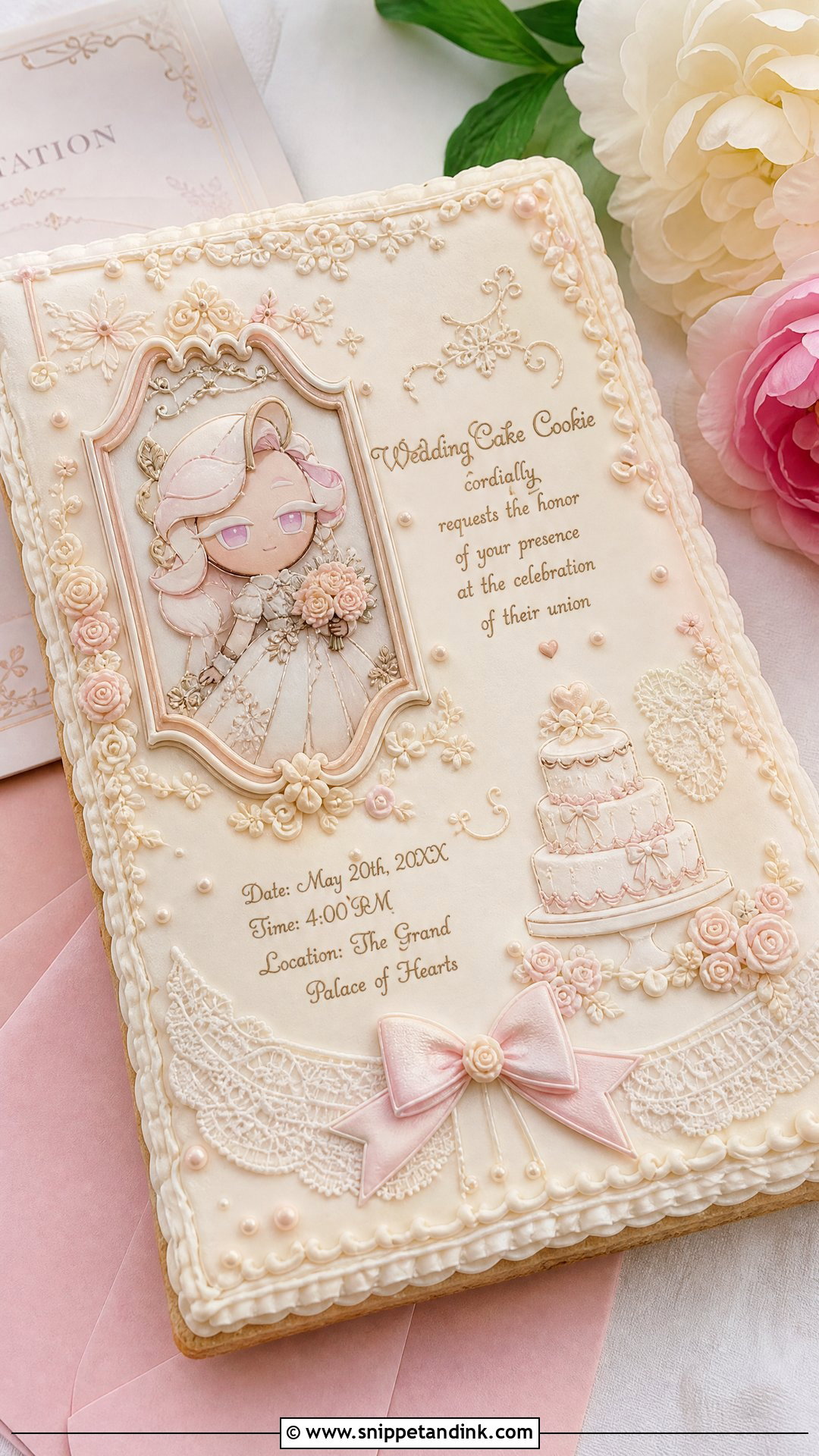 Wedding Cake Cookie Invitation Card - Snippet and Ink - 25 Wedding Cake Cookie Fanart Ideas