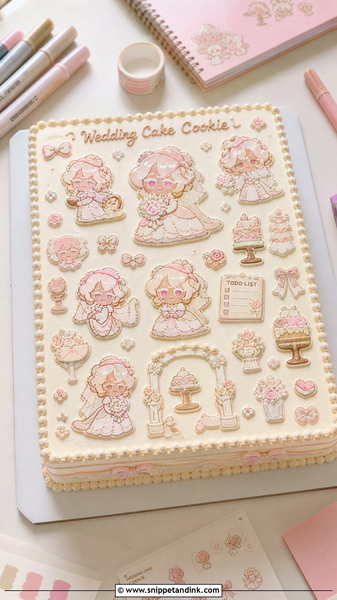 Wedding Cake Cookie Sticker Sheet - Snippet and Ink - 25 Wedding Cake Cookie Fanart Ideas