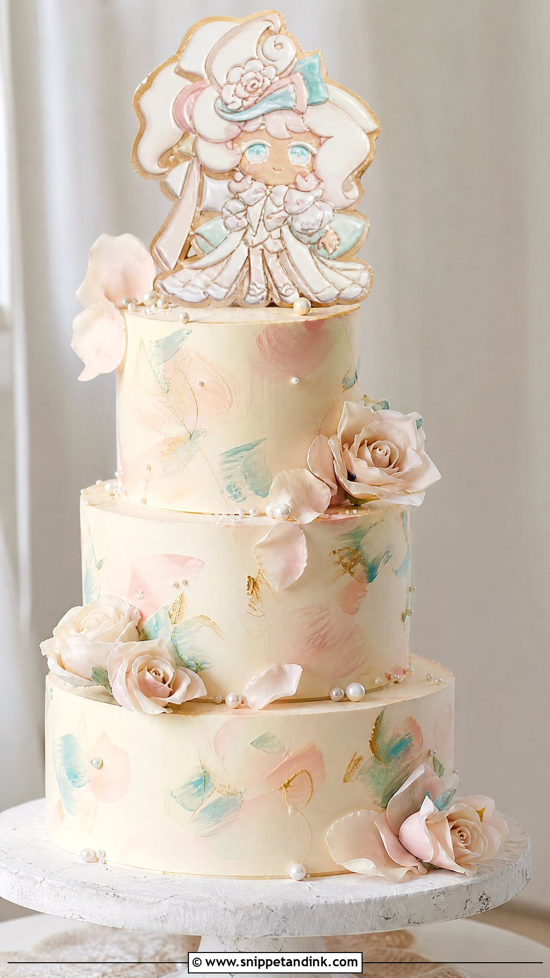 Wedding Cake Cookie Watercolor - Snippet and Ink - 25 Wedding Cake Cookie Fanart Ideas