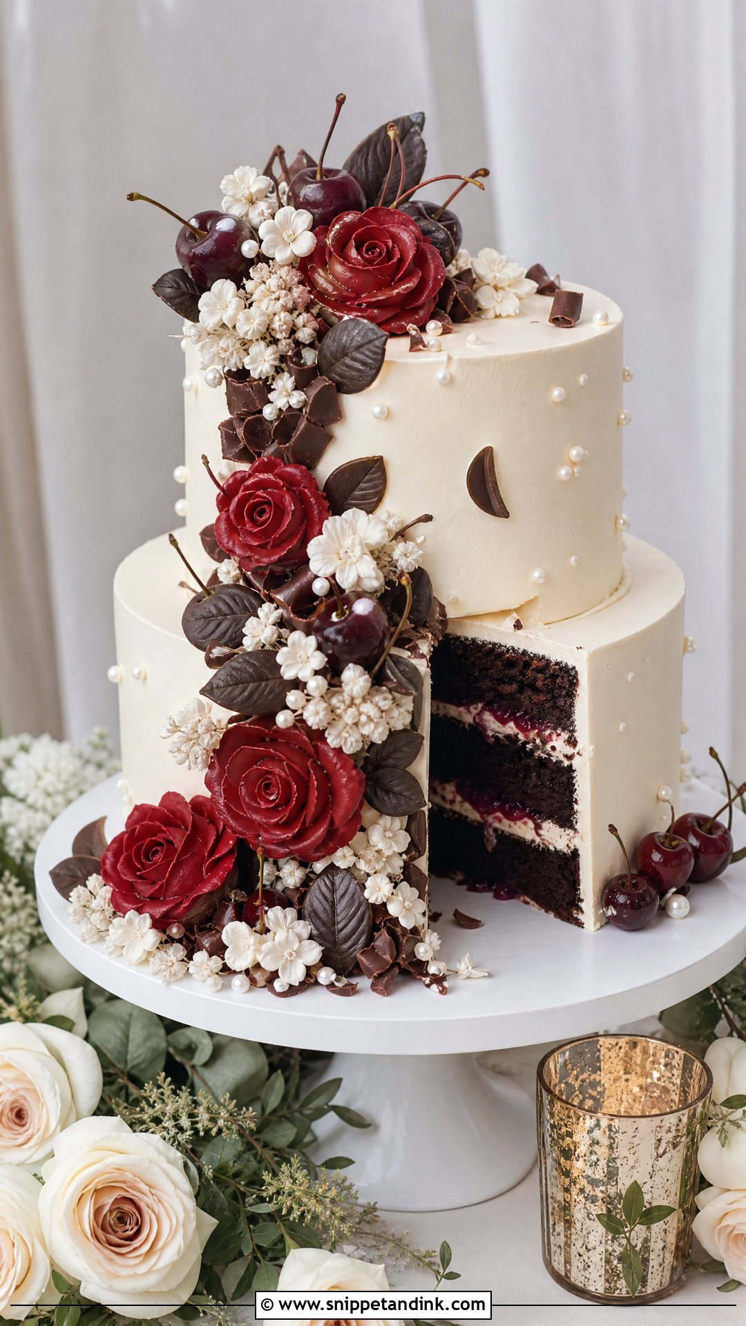 Wedding Cake Cookie X Black Forest Floral Cake - Snippet and Ink - 25 Wedding Cake Cookie X Black Forest Crk Ideas