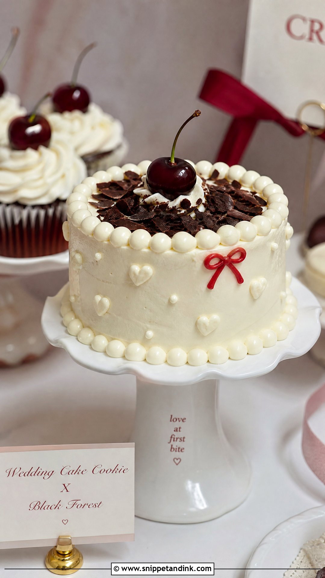 Wedding Cake Cookie X Black Forest Mini Cake - Snippet and Ink - 25 Wedding Cake Cookie X Black Forest Crk Ideas