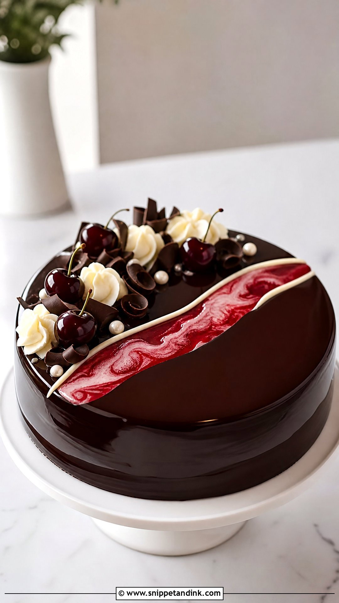 Wedding Cake Cookie X Black Forest Mirror Glaze Cake - Snippet and Ink - 25 Wedding Cake Cookie X Black Forest Crk Ideas