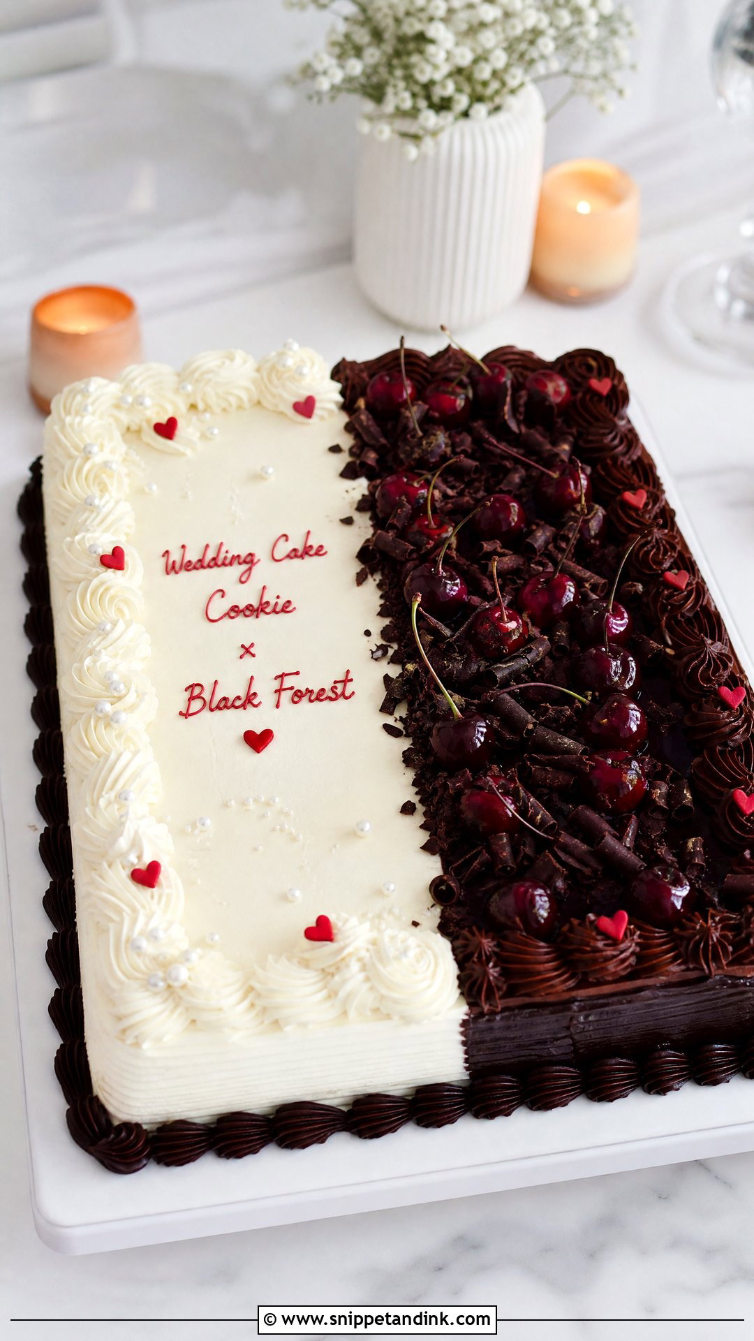 Wedding Cake Cookie X Black Forest Sheet Cake - Snippet and Ink - 25 Wedding Cake Cookie X Black Forest Crk Ideas