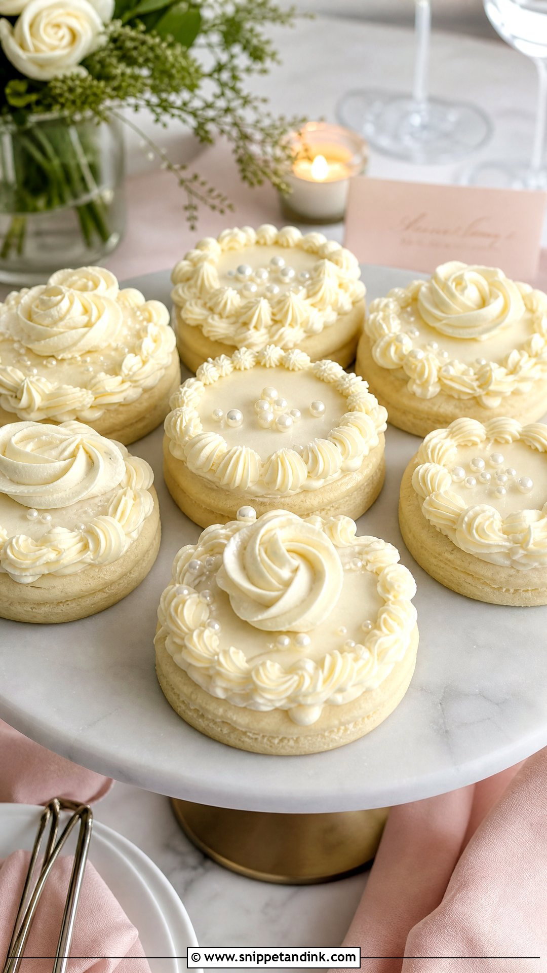 Wedding Cake Cookies With Buttercream - Snippet and Ink - 20 Wedding Cake Cookies