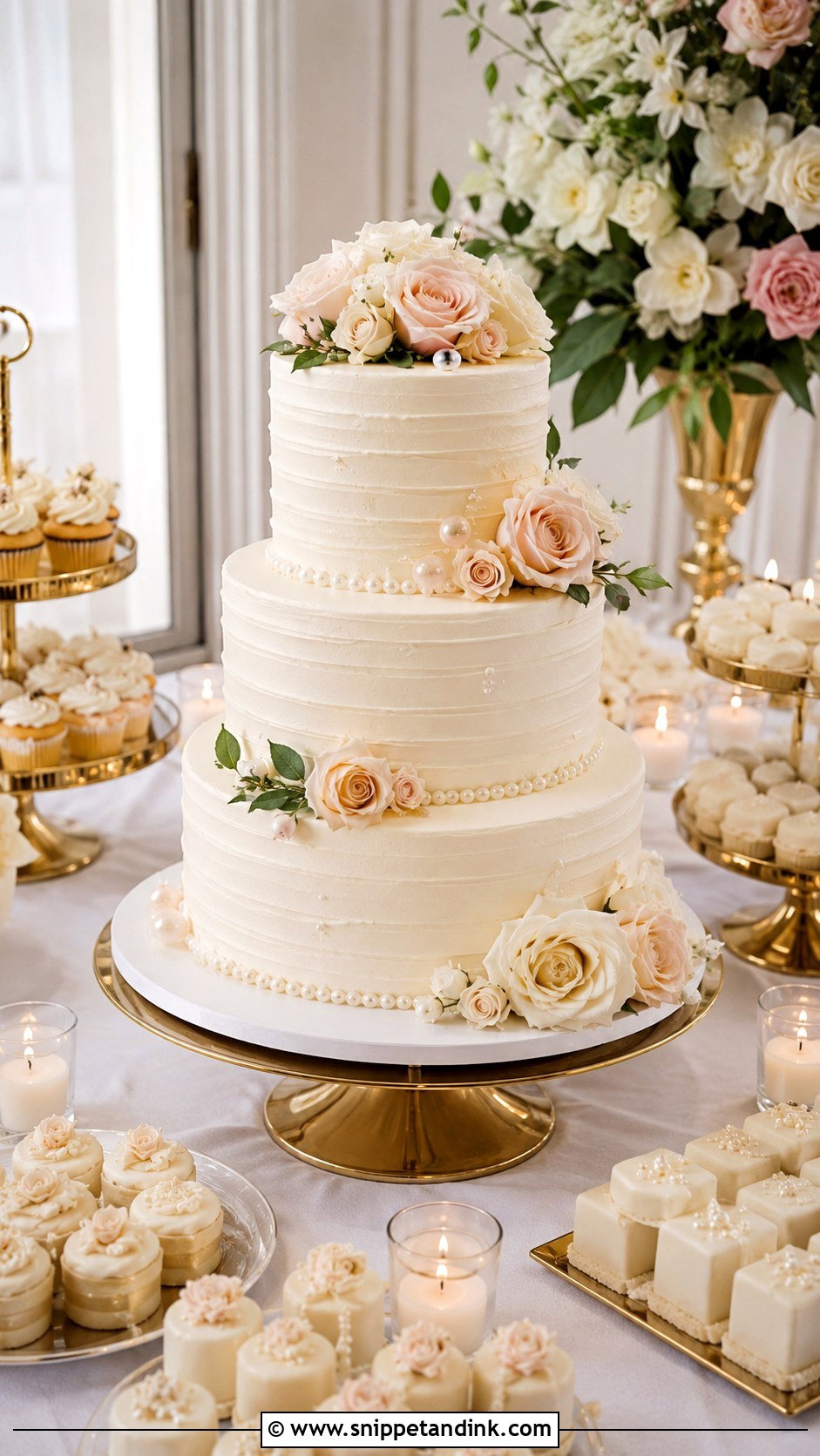 Wedding Cake Dessert Table - Snippet and Ink - 20 Wedding Cake Station Ideas