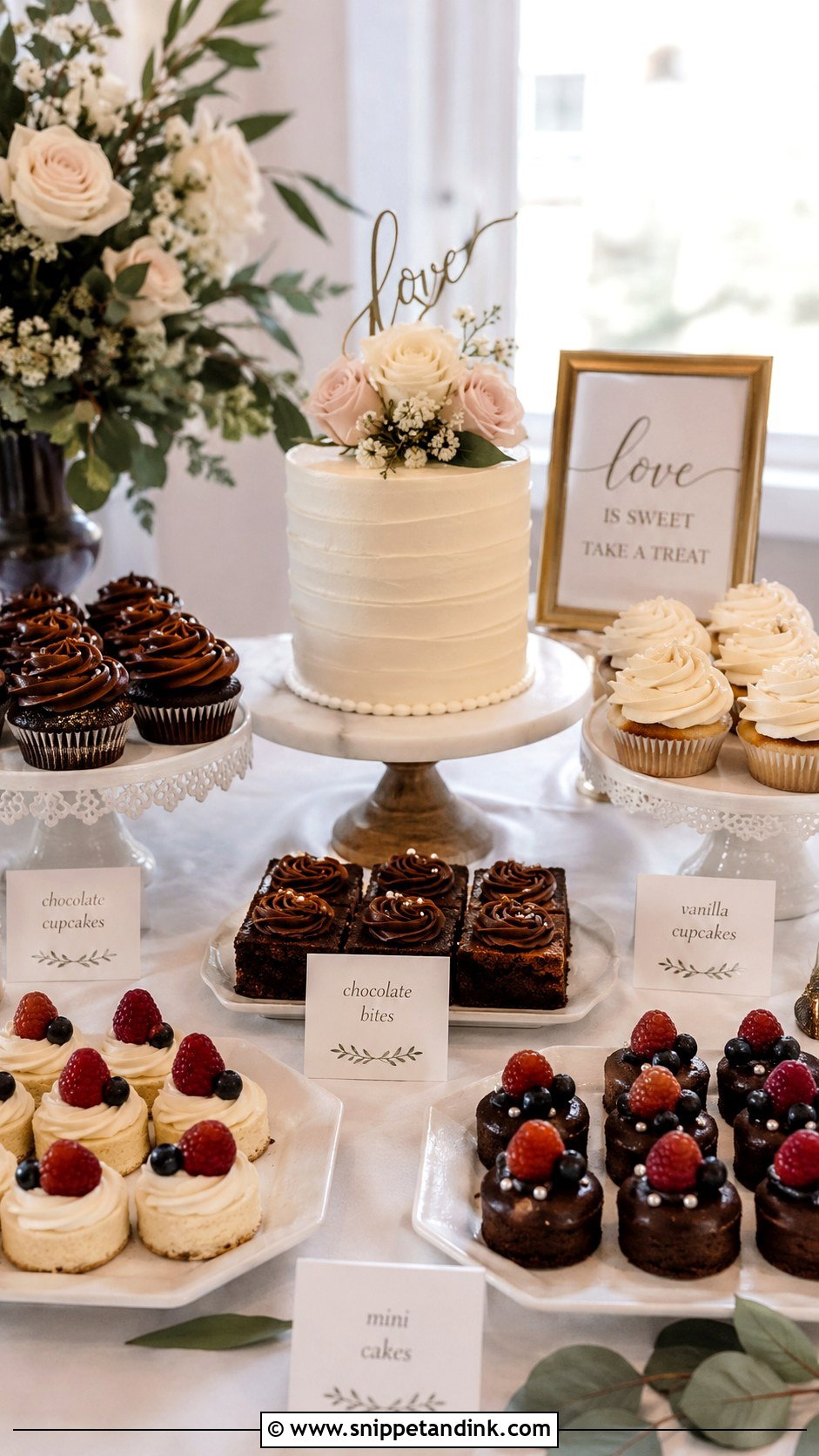 Wedding Cake Dessert Table - Snippet and Ink - 20 Wedding Cake at Home Ideas
