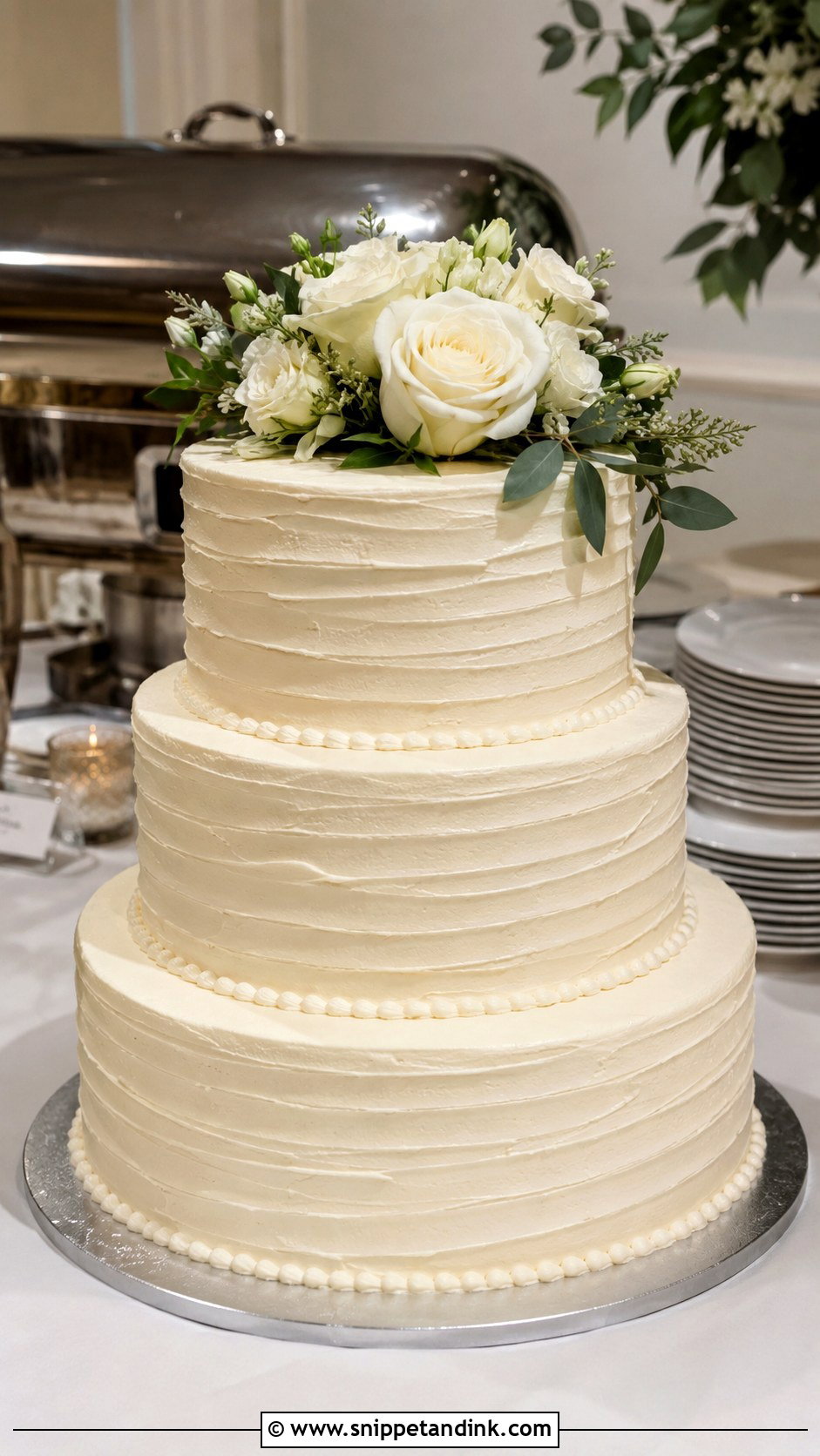 Wedding Cake For Buffet Reception - Snippet and Ink - 25 Wedding Cake Size Guide