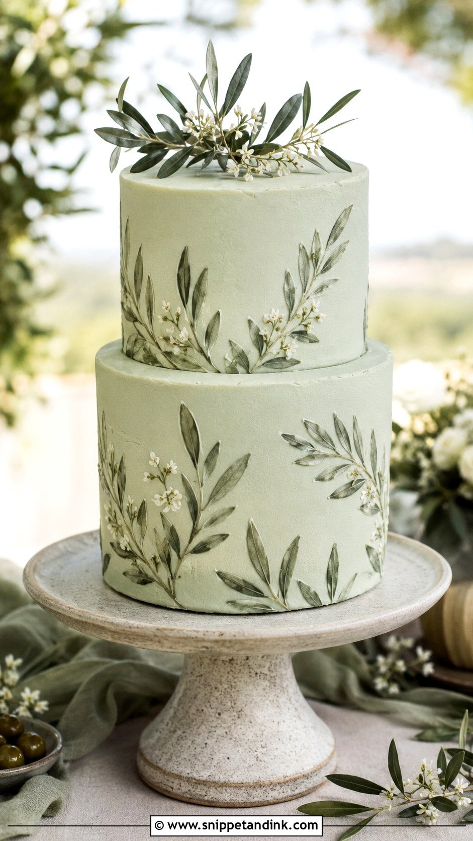 Wedding Cake Leaf Stencil - Snippet and Ink - 20 Wedding Cake Stencil Patterns