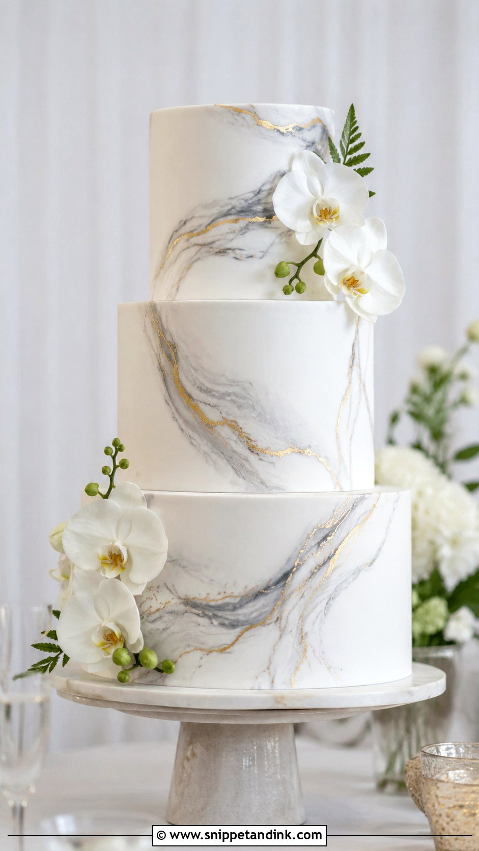 Wedding Cake Marble Stencil - Snippet and Ink - 20 Wedding Cake Stencil Patterns