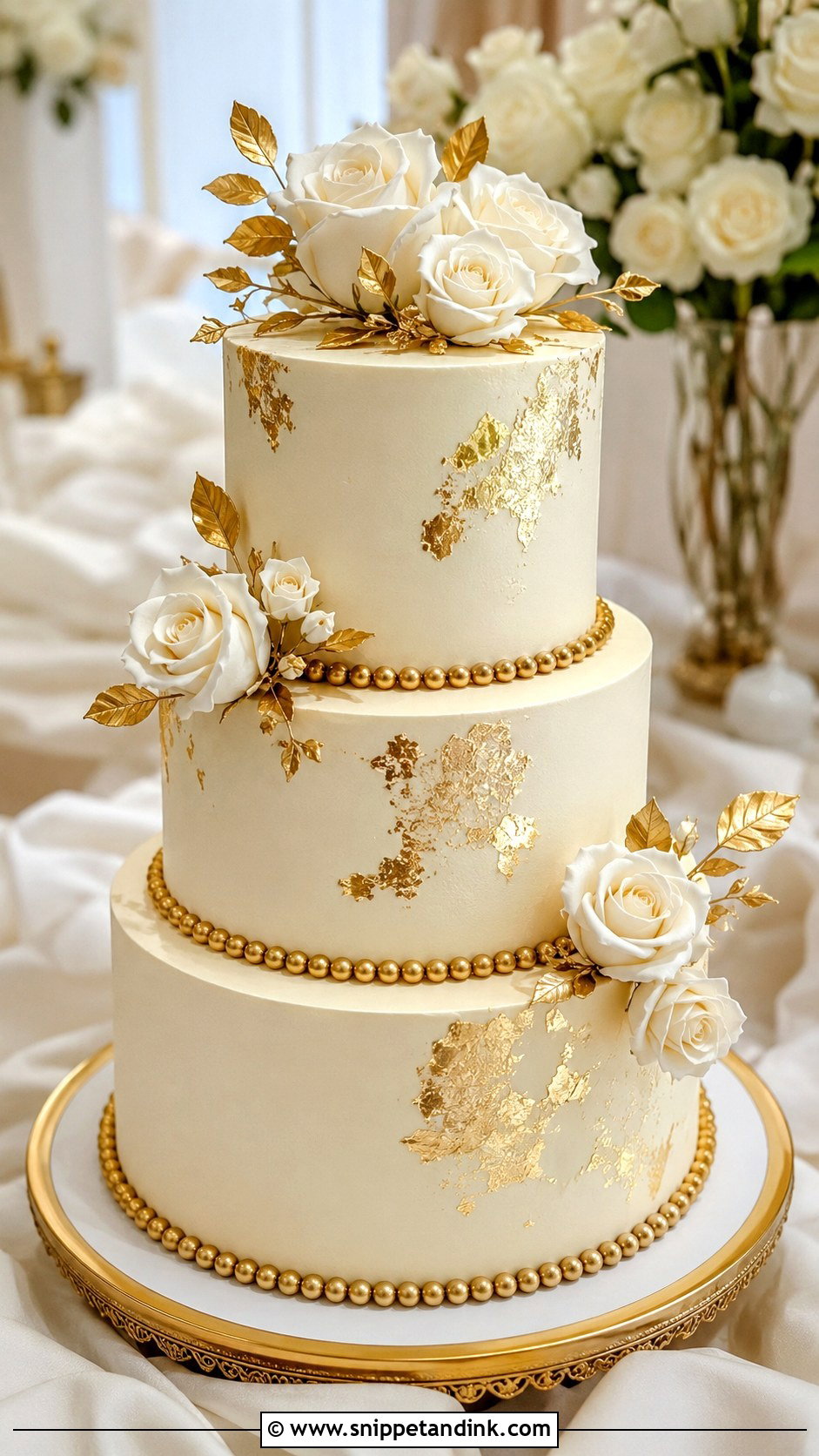 Wedding Cake Order Form Template For Gold Accent Cake - Snippet and Ink - 25 Wedding Cake Order Form Template