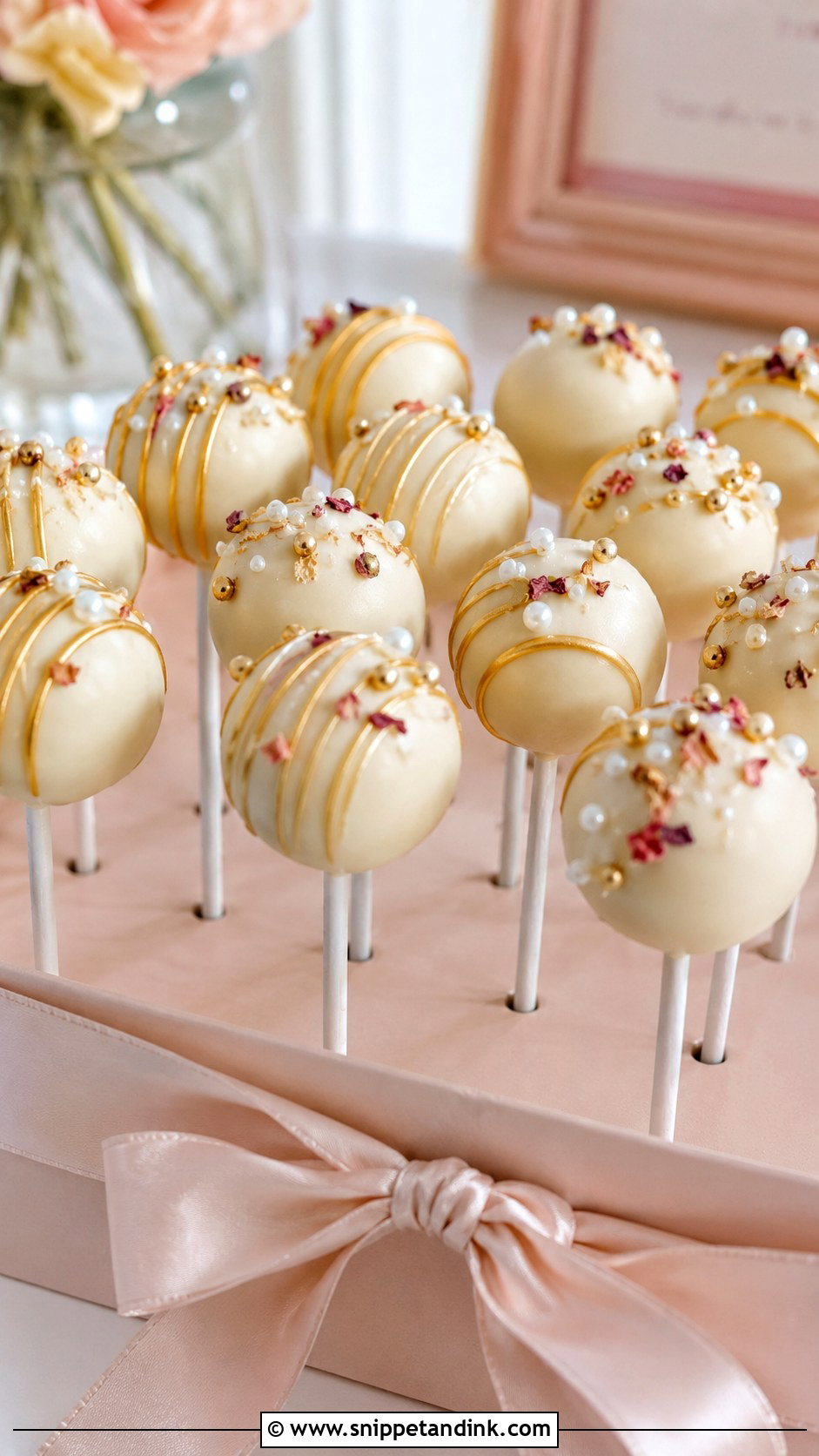 Wedding Cake Pops - Snippet and Ink - 20 Wedding Themed Desserts