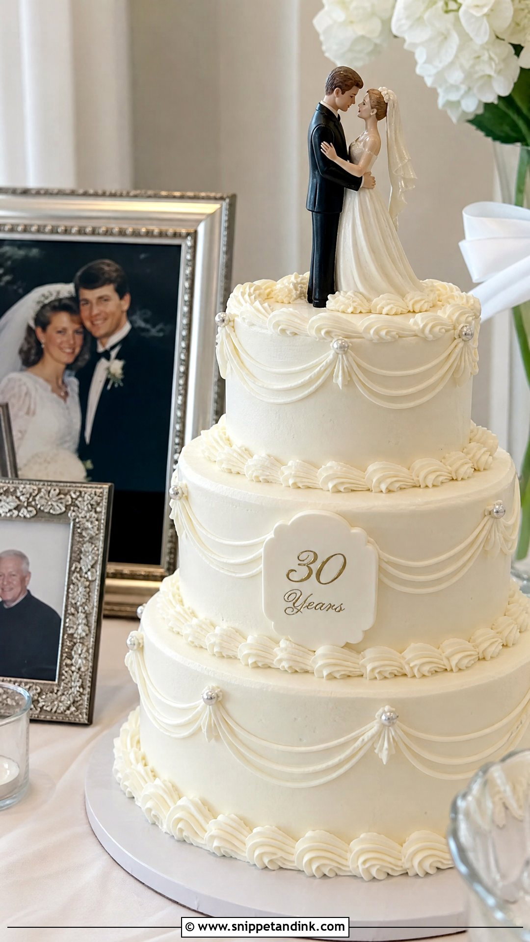 Wedding Cake Recreation 30th Anniversary Cake - Snippet and Ink - 25 30th Anniversary Cake Ideas