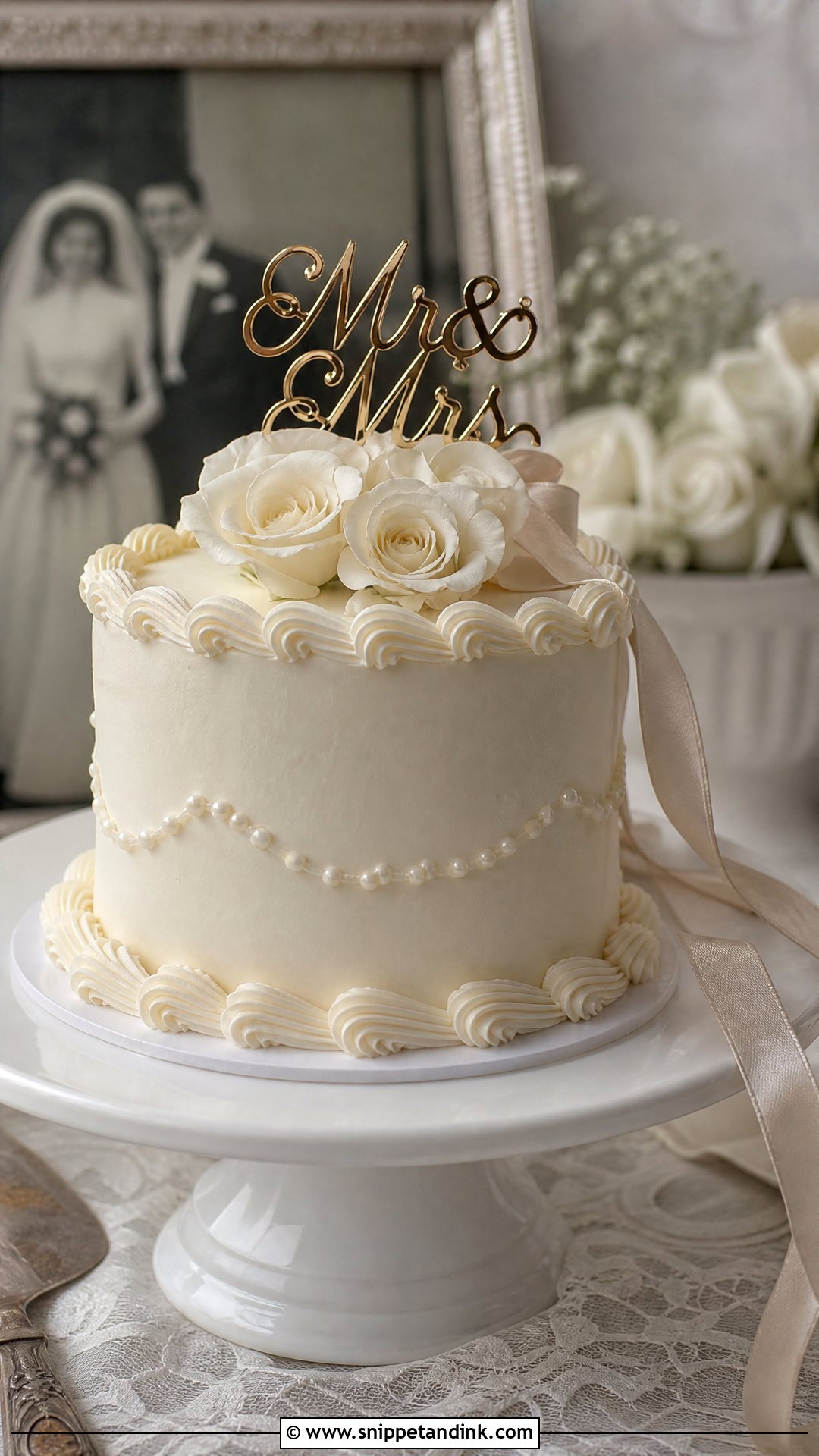 Wedding Cake Recreation Anniversary Cake - Snippet and Ink - 30 Anniversary Cake Aesthetic Ideas