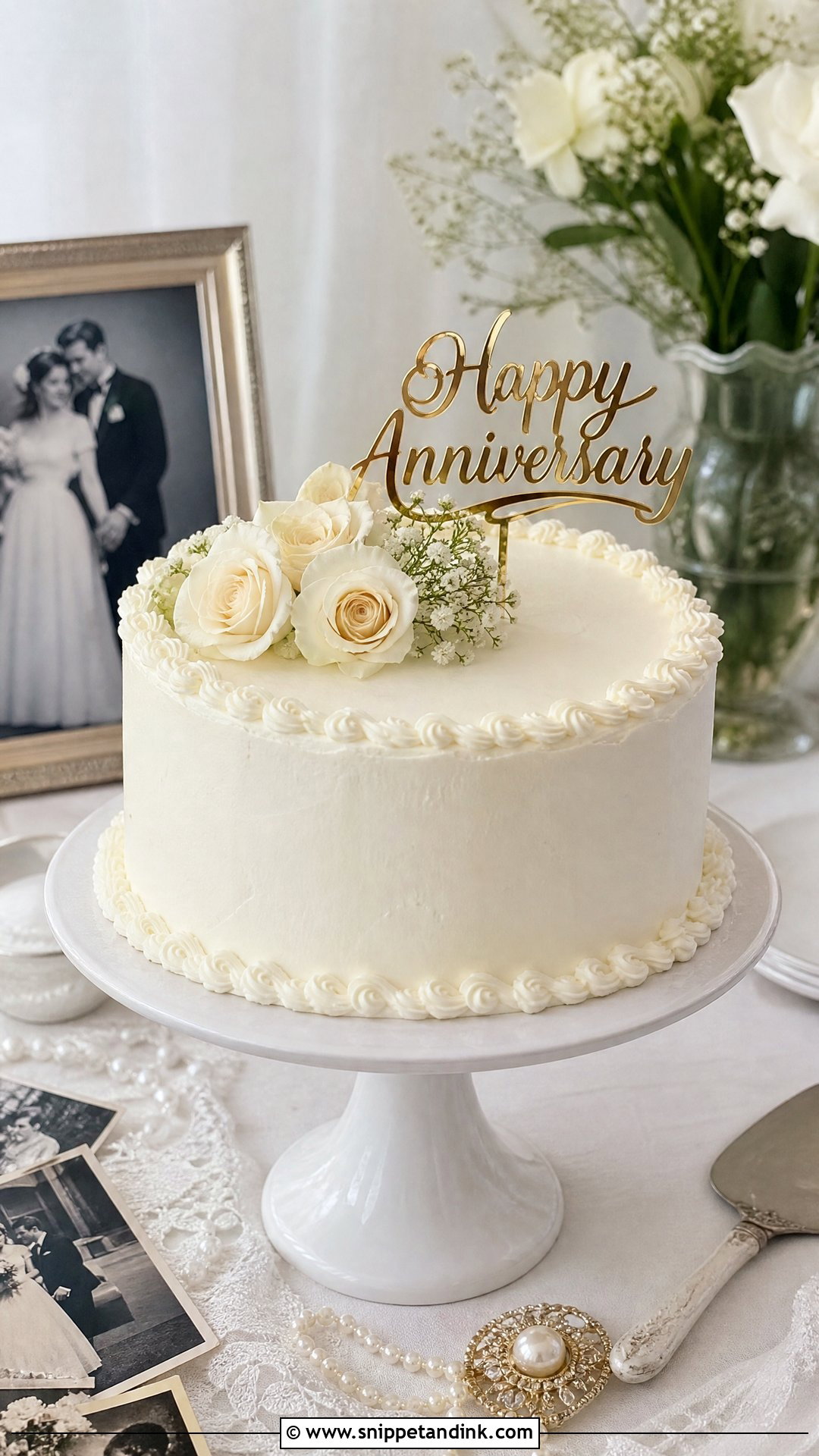 Wedding Cake Recreation Anniversary Cake - Snippet and Ink - 20 Simple Wedding Anniversary Cake Ideas