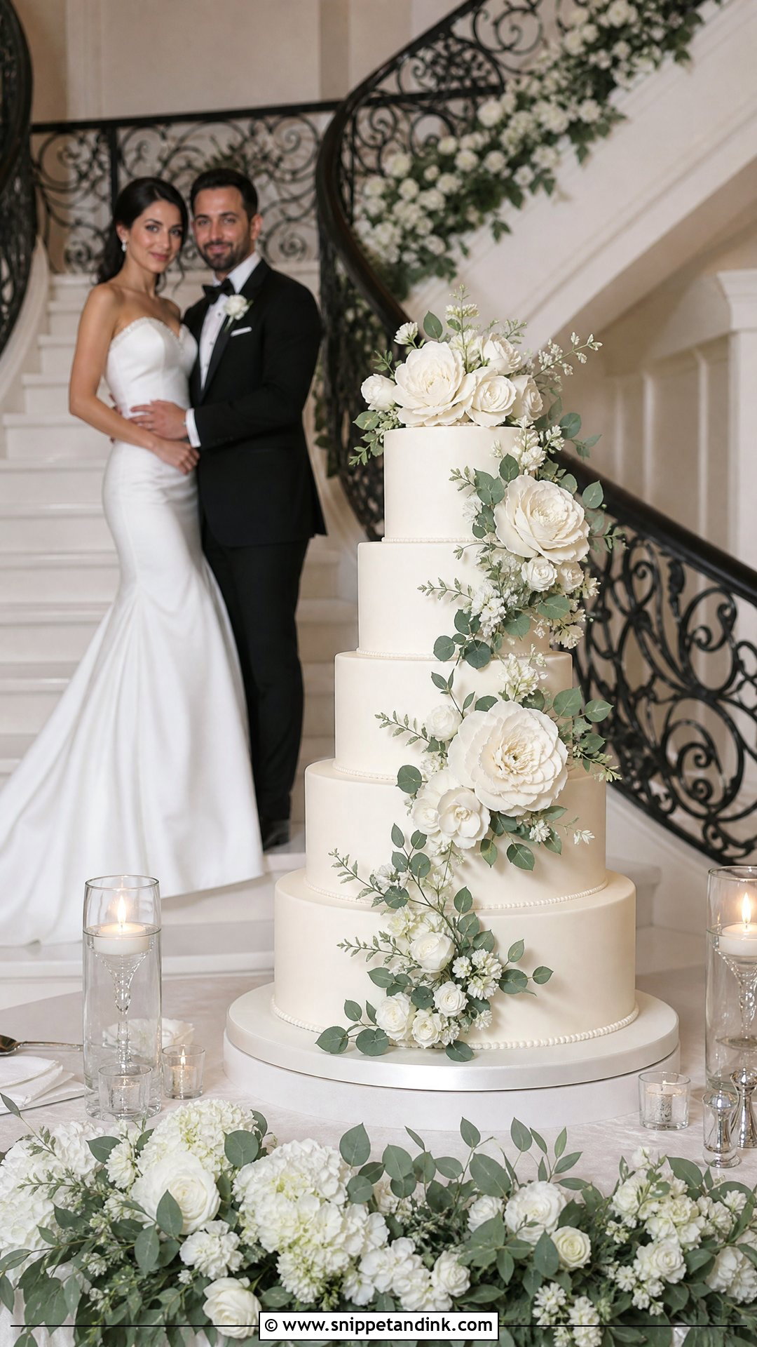 Wedding Cake Staircase Pose - Snippet and Ink - 25 Cake Poses Photo Ideas for Wedding