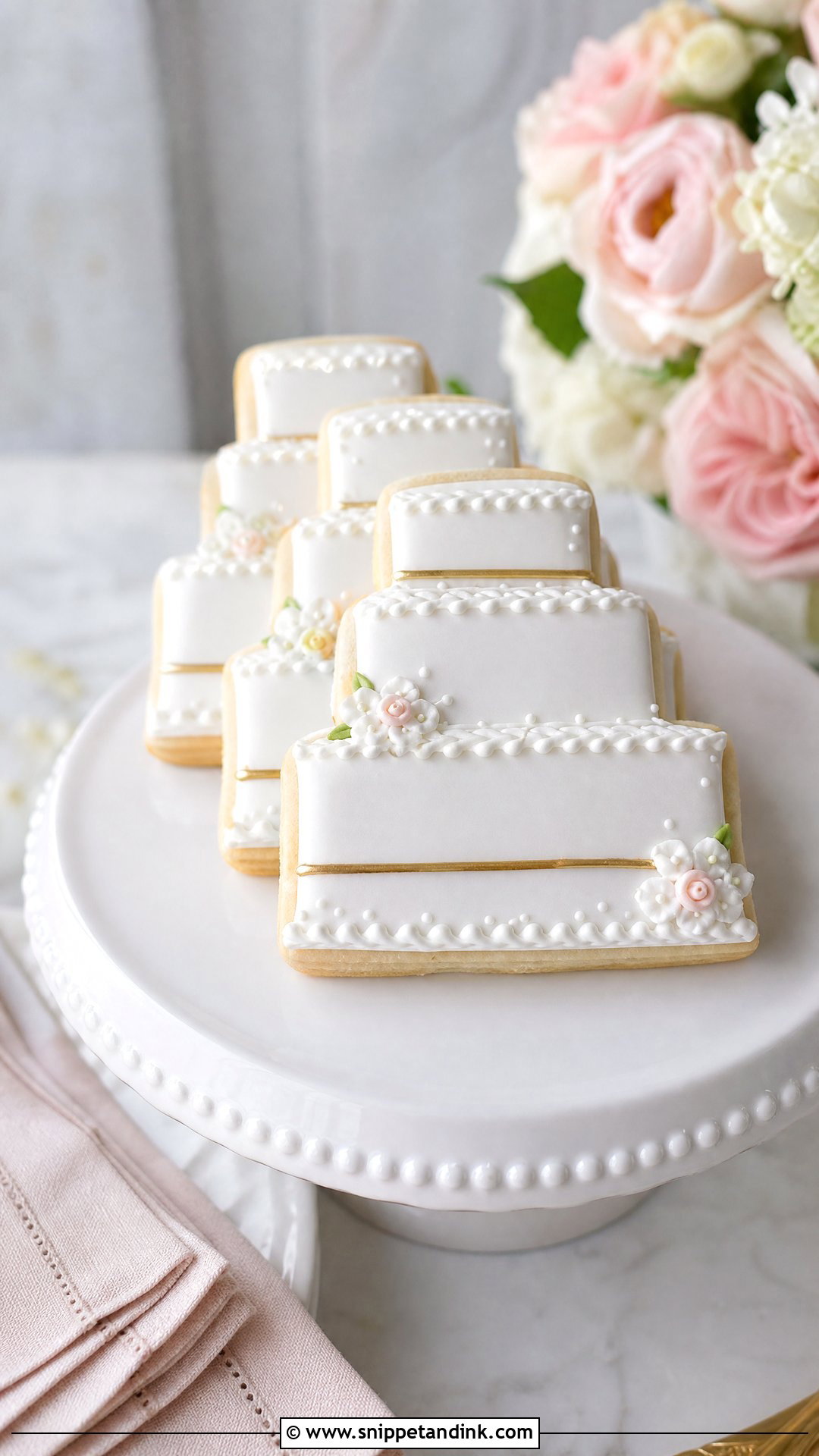 Wedding Cake Sugar Cookies - Snippet and Ink - 20 Wedding Sugar Cookies