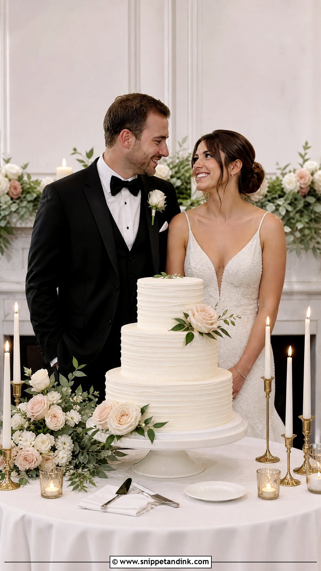 Wedding Cake Table Pose - Snippet and Ink - 25 Cake Poses Photo Ideas for Wedding