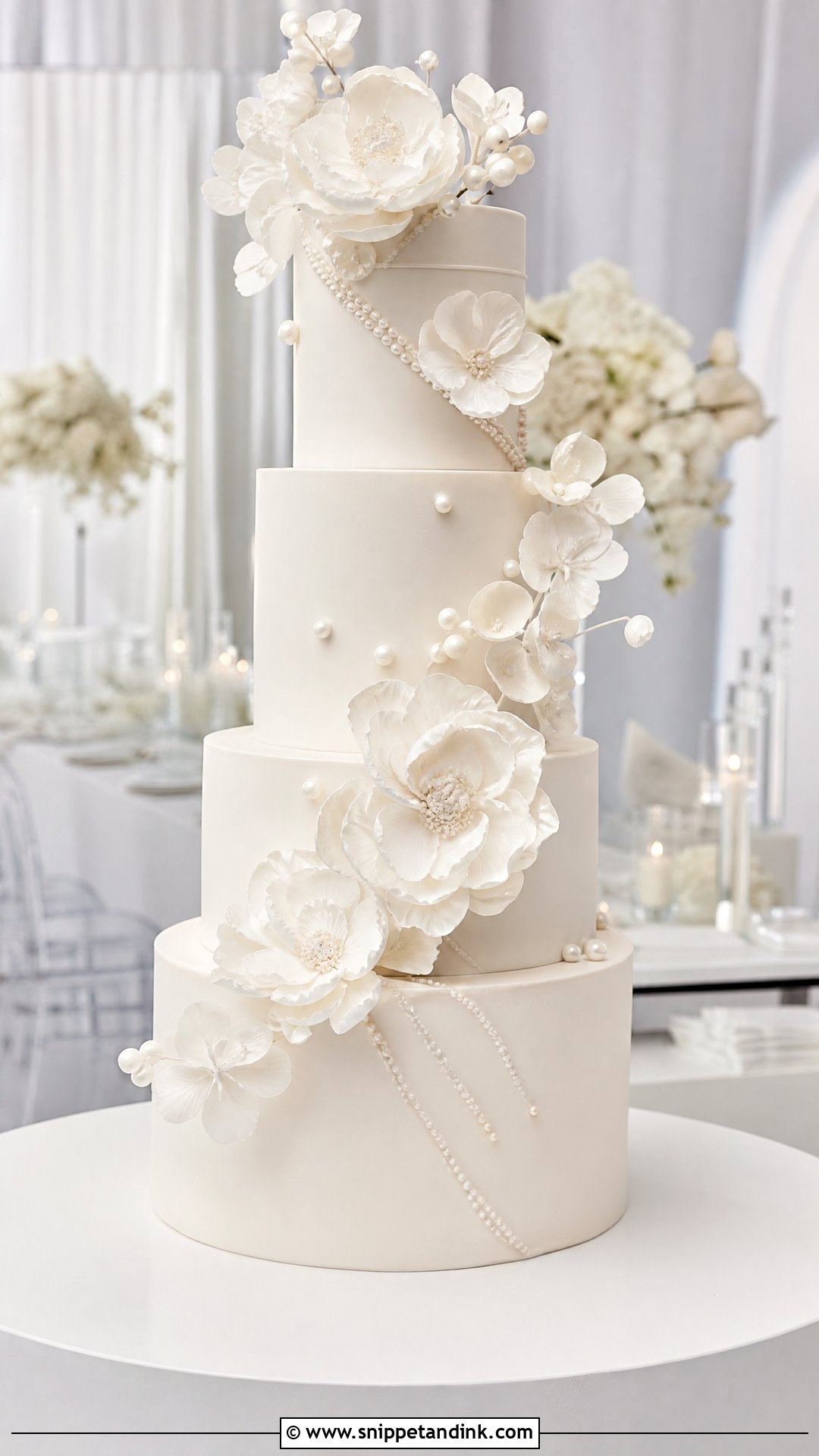 Wedding Cake Table With Statement Cake - Snippet and Ink - 20 Wedding Cake Table Ideas
