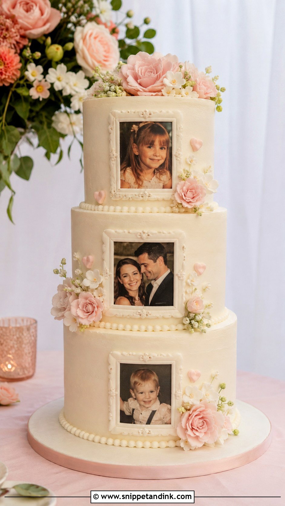 Wedding Cake With Childhood Photos - Snippet and Ink - 25 Wedding Cake with Photos on It