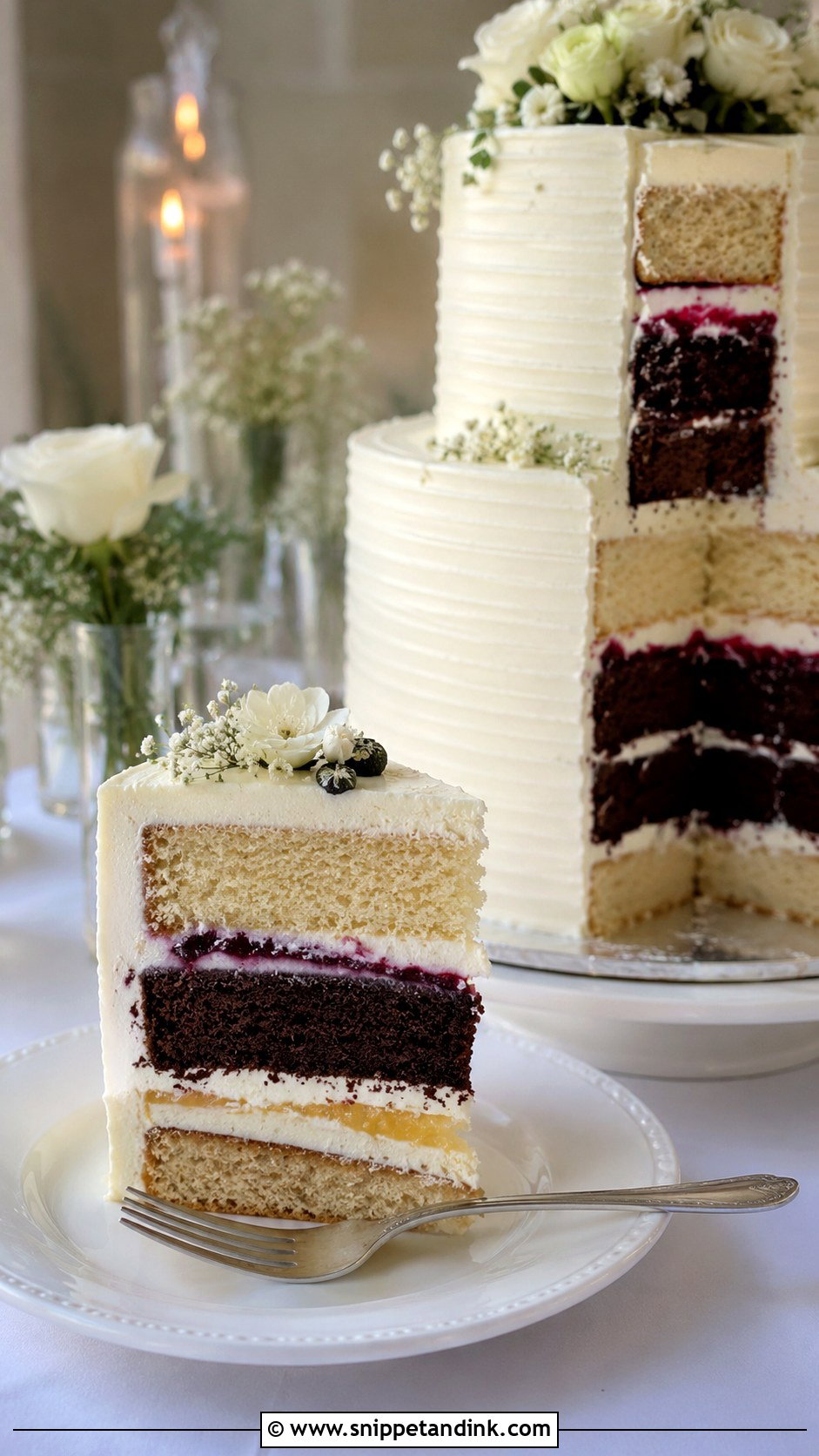 Wedding Cake With Different Flavors - Snippet and Ink - 20 Wedding Cakes for 200 Guests