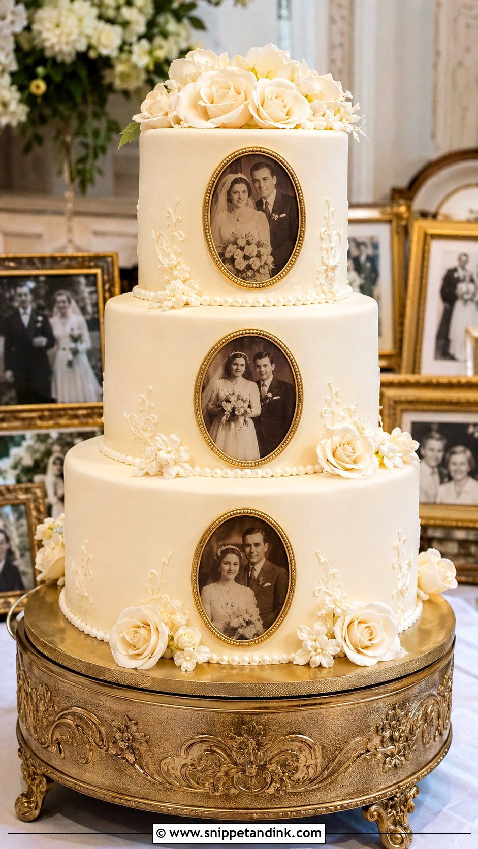Wedding Cake With Family Photos - Snippet and Ink - 25 Wedding Cake with Photos on It