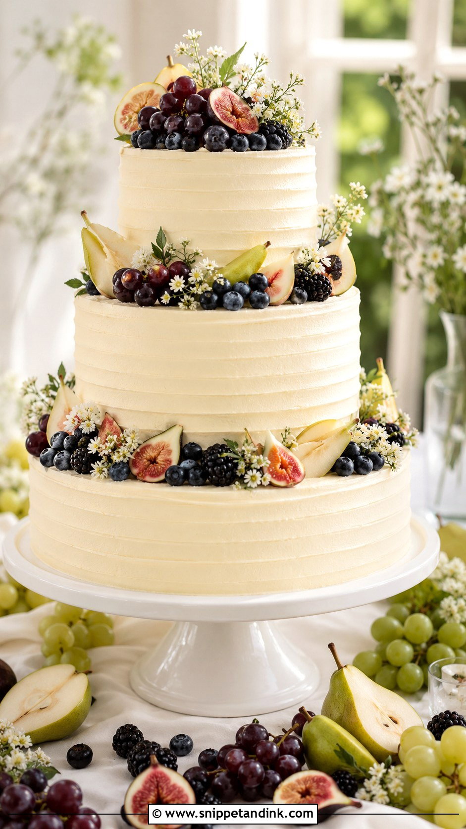 Wedding Cake With Fresh Fruit - Snippet and Ink - 20 Wedding Cake Assembly