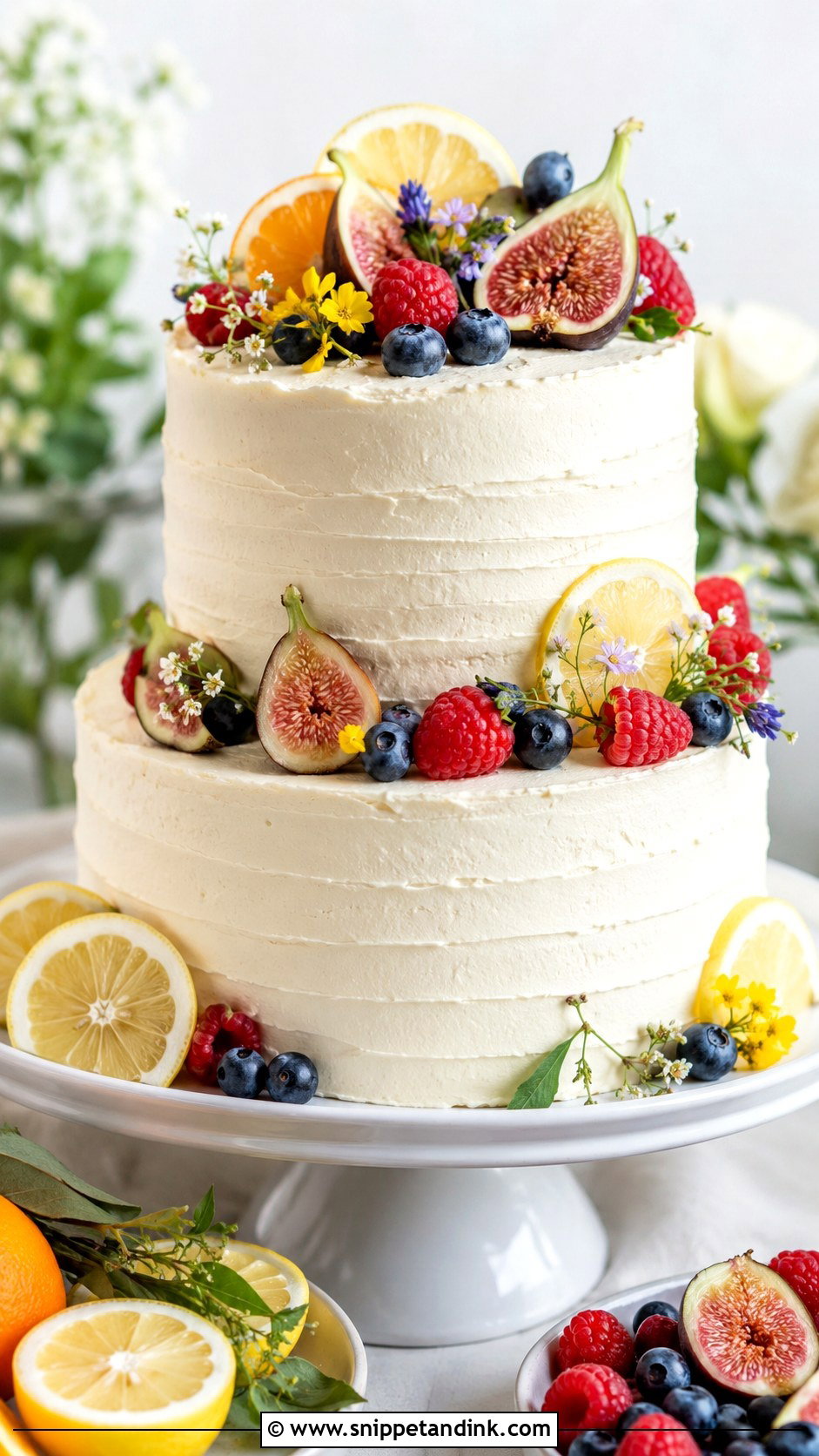 Wedding Cake With Fruit - Snippet and Ink - 20 Simple Wedding Cake Decor Ideas