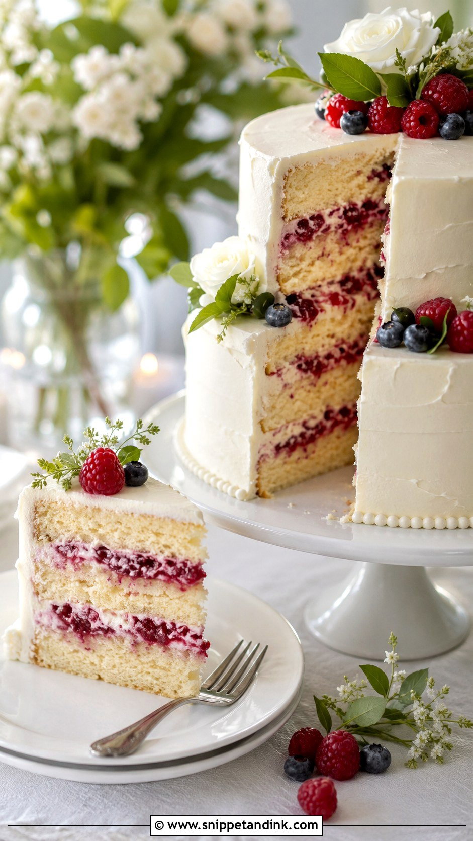 Wedding Cake With Fruit Filling - Snippet and Ink - 20 Classic Wedding Cake Ideas