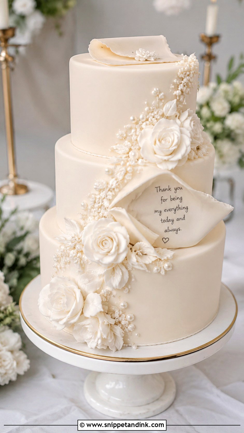 Wedding Cake With Hidden Writing - Snippet and Ink - 25 Wedding Cake Ideas with Writing