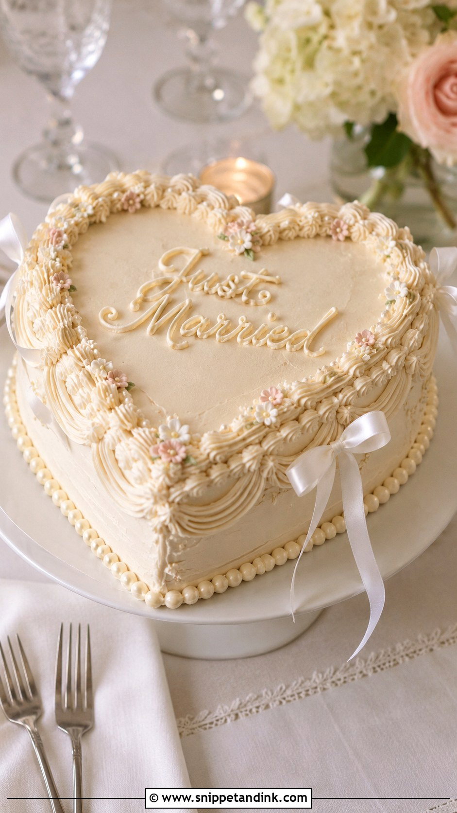 Wedding Cake With Just Married - Snippet and Ink - 25 Wedding Cake Ideas with Writing