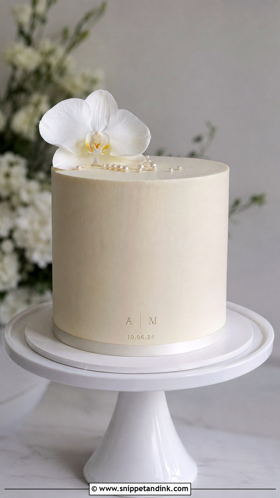 Wedding Cake With Minimal Writing - Snippet and Ink - 25 Wedding Cake Ideas with Writing