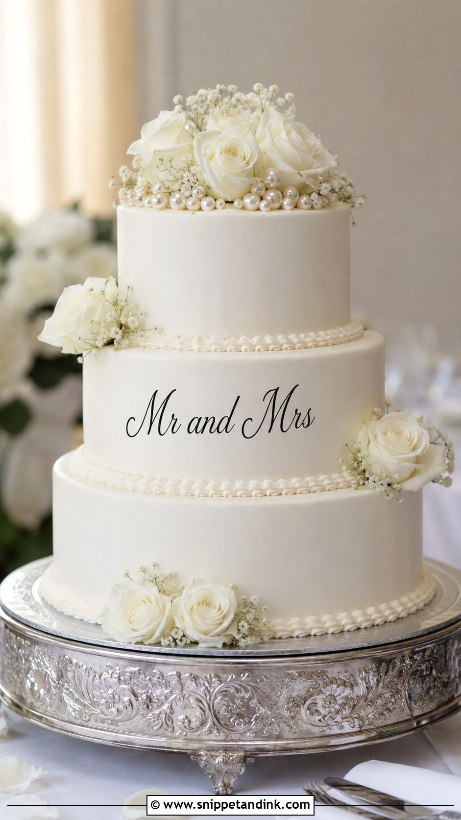 Wedding Cake With Mr And Mrs - Snippet and Ink - 25 Wedding Cake Ideas with Writing