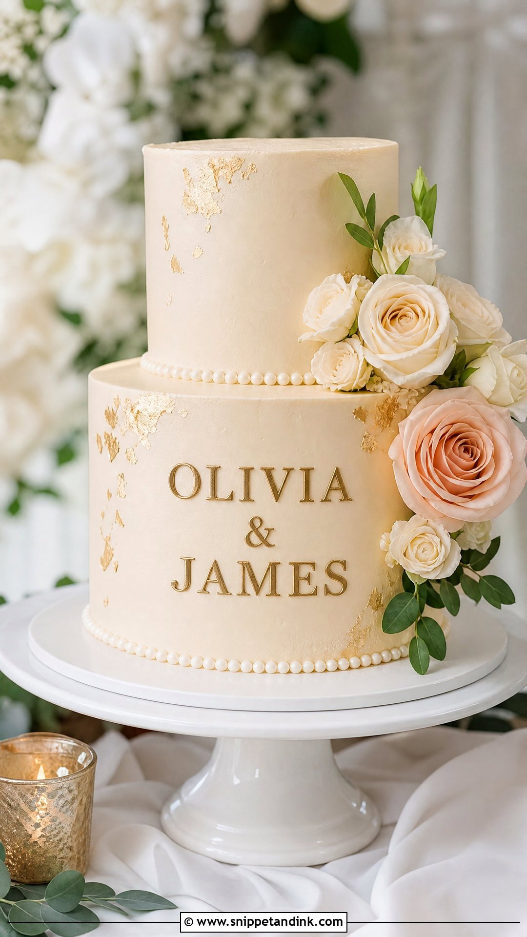 Wedding Cake With Name On Front Tier - Snippet and Ink - 20 Write Name on Cake Ideas for Wedding