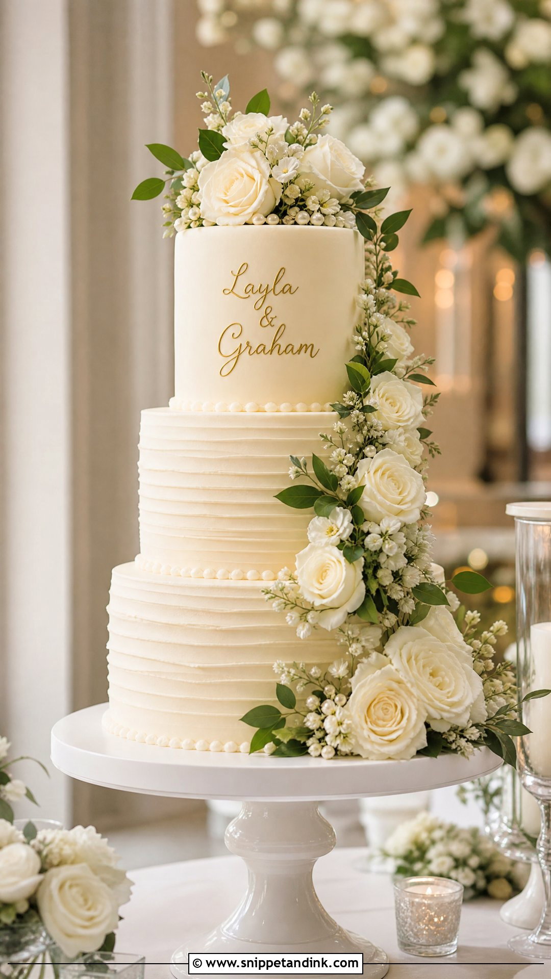 Wedding Cake With Name On Top Tier - Snippet and Ink - 20 Write Name on Cake Ideas for Wedding