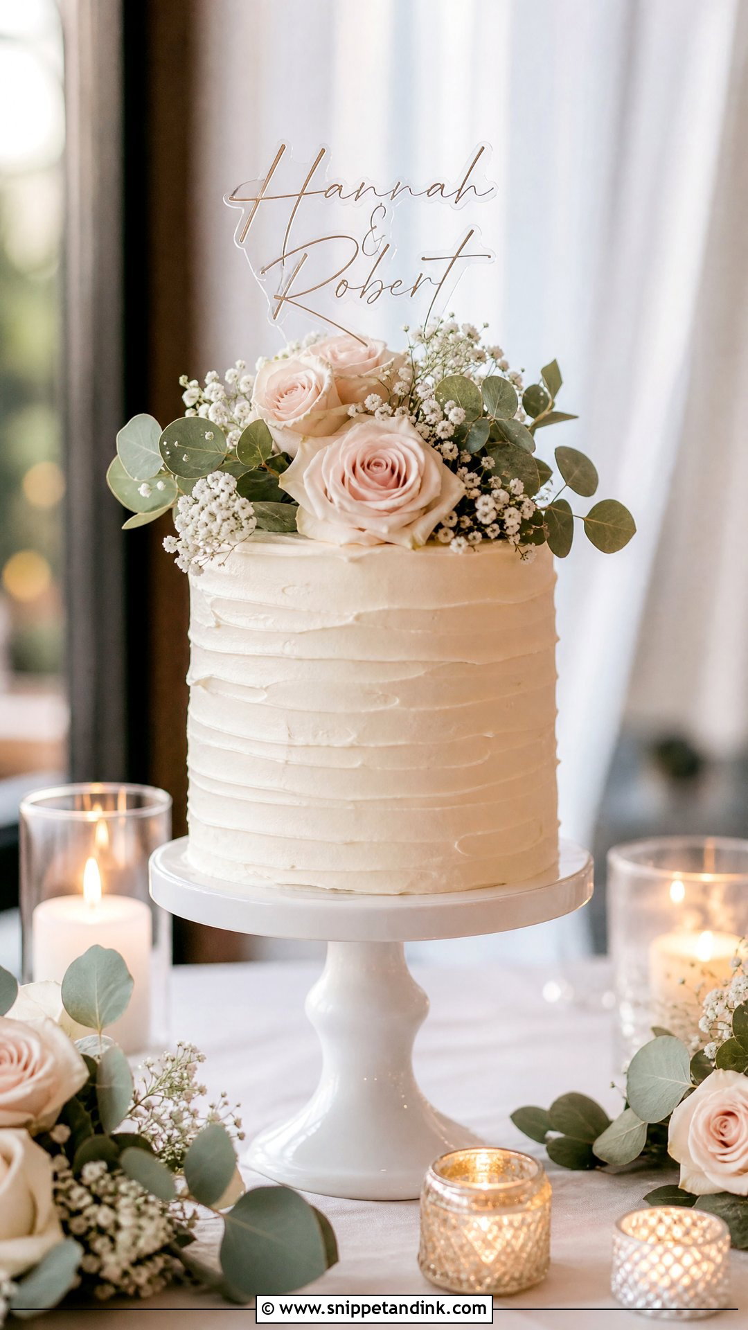 Wedding Cake With Name Topper - Snippet and Ink - 20 Write Name on Cake Ideas for Wedding
