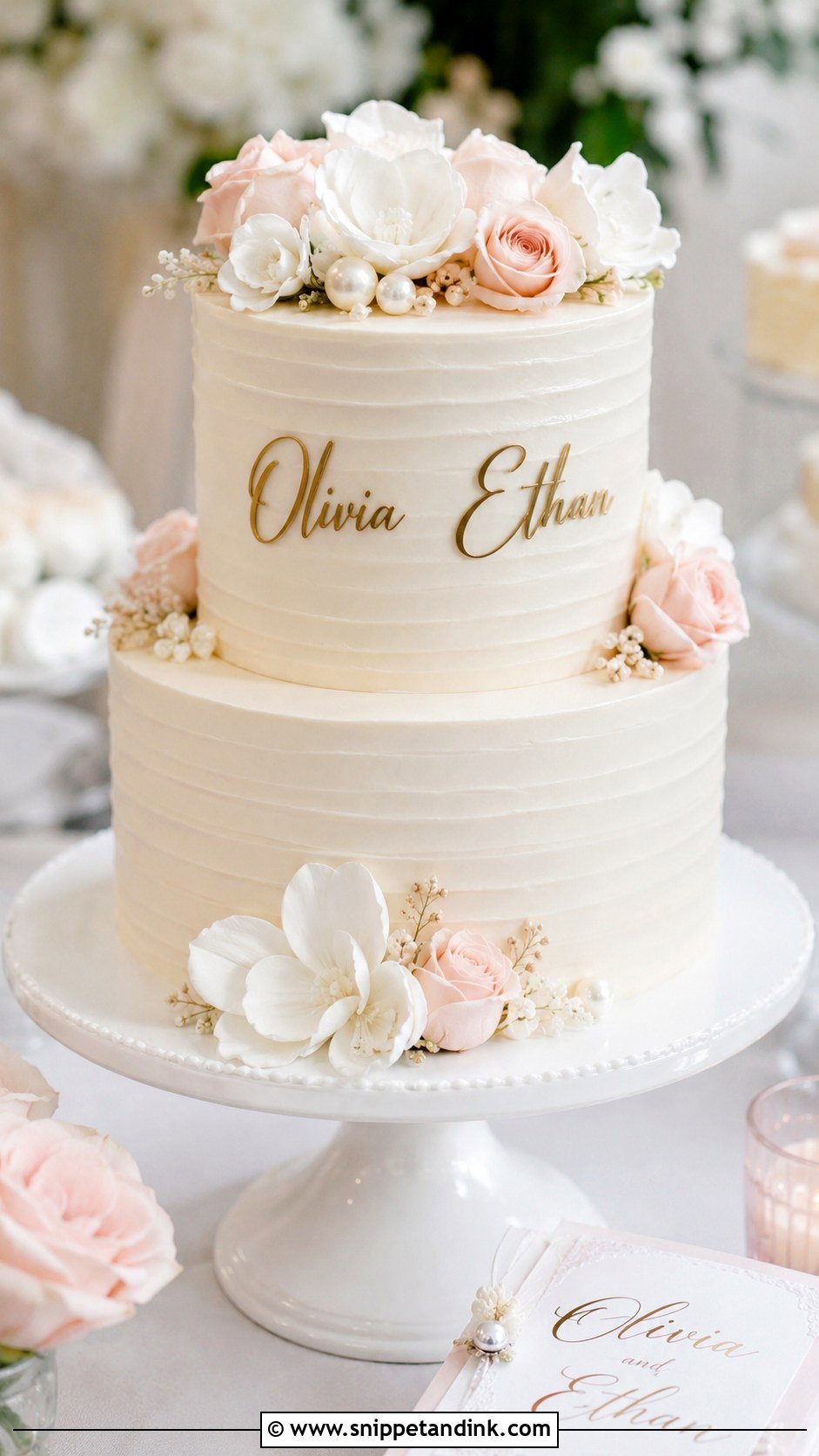Wedding Cake With Names - Snippet and Ink - 25 Wedding Cake Ideas with Writing