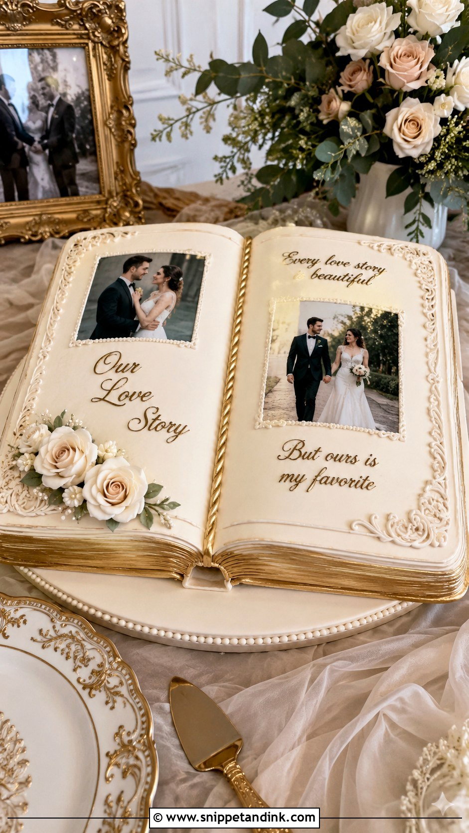 Wedding Cake With Photo Album - Snippet and Ink - 25 Wedding Cake with Photos on It