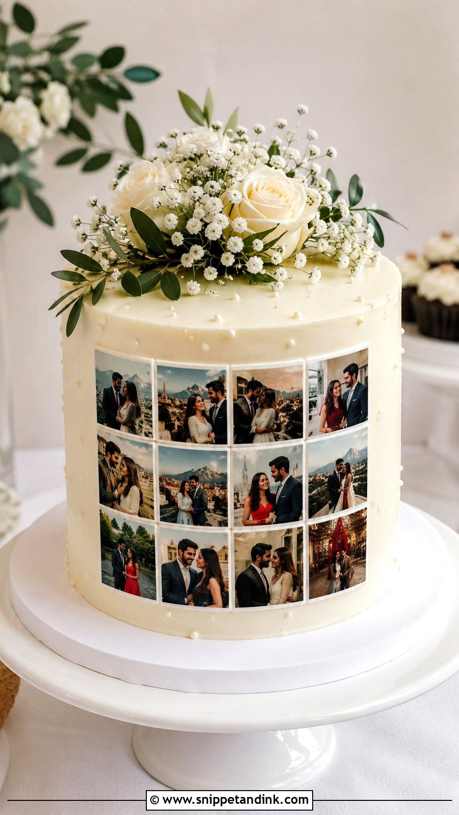 Wedding Cake With Photo Collage - Snippet and Ink - 25 Wedding Cake with Photos on It