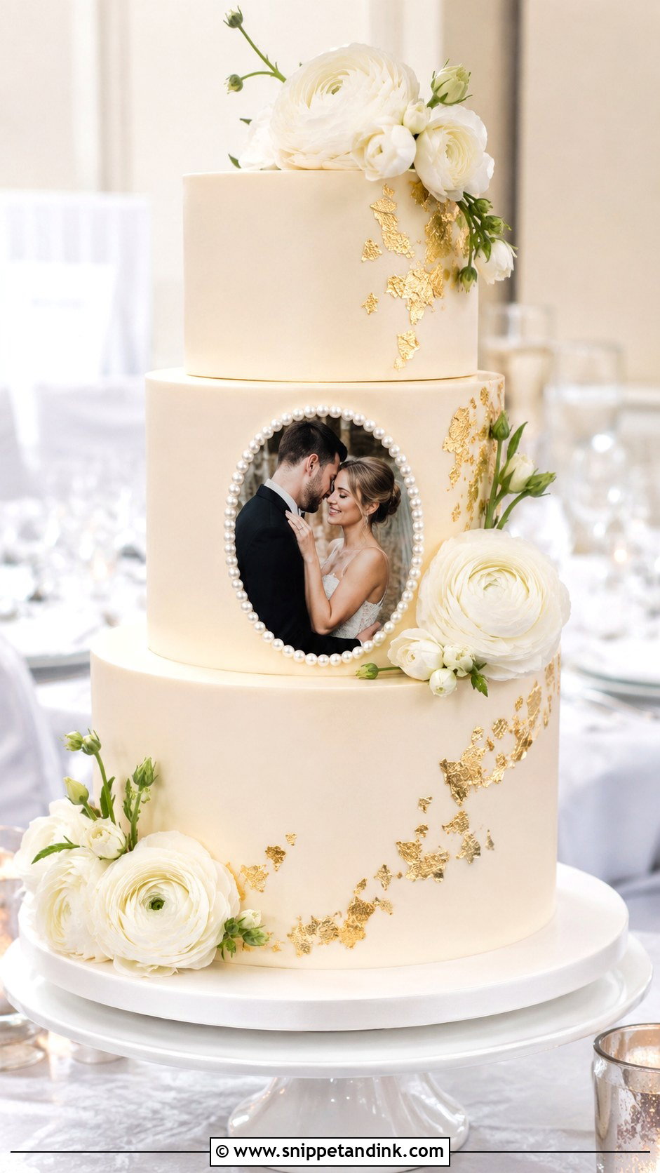 Wedding Cake With Photo Plaque - Snippet and Ink - 25 Wedding Cake with Photos on It