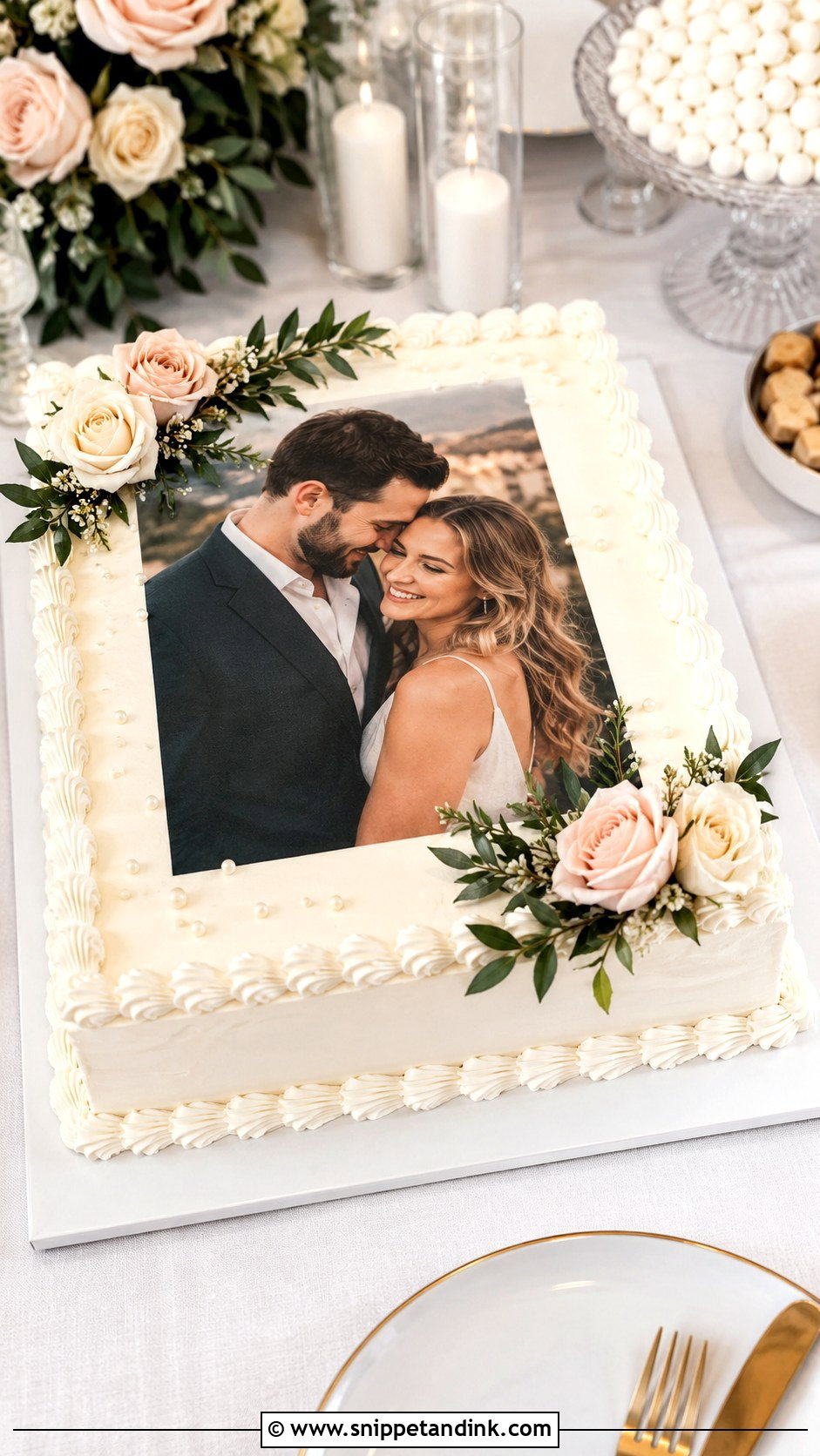 Wedding Cake With Photo Sheet Cake - Snippet and Ink - 25 Wedding Cake with Photos on It