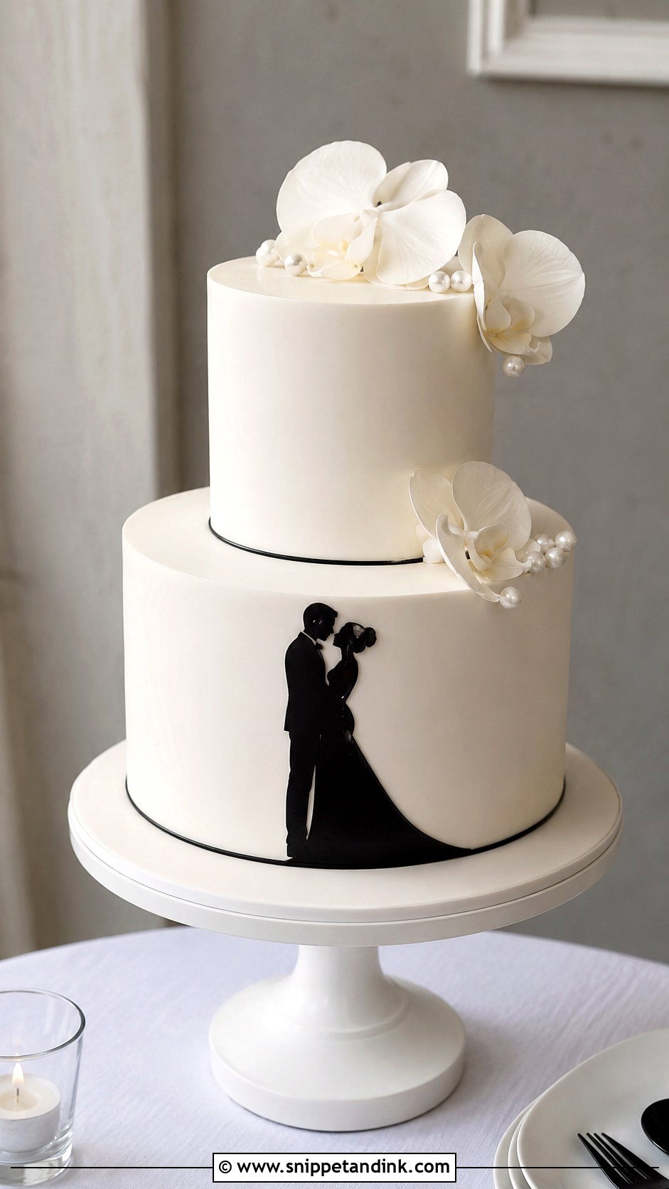 Wedding Cake With Photo Silhouette - Snippet and Ink - 25 Wedding Cake with Photos on It