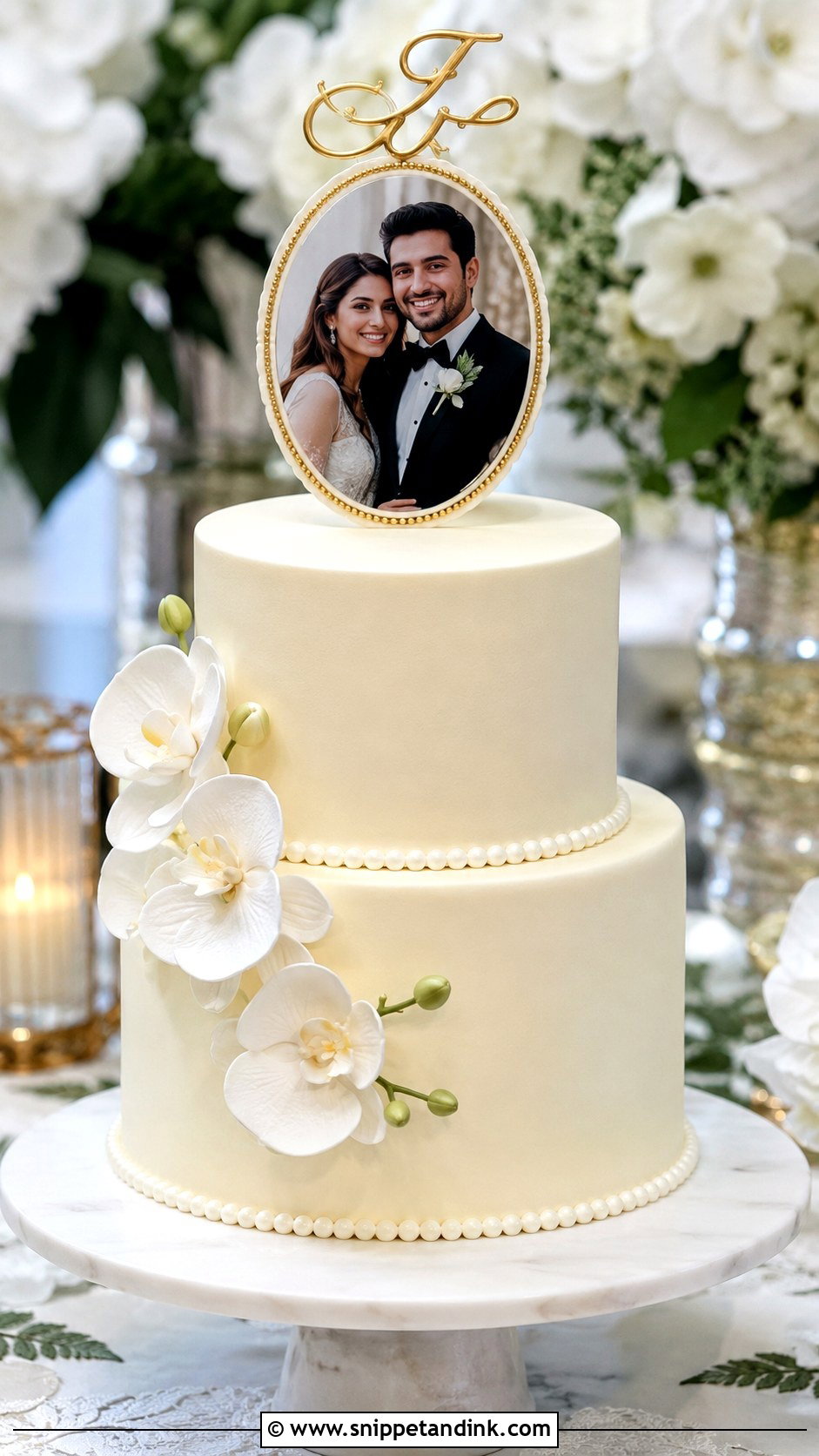 Wedding Cake With Photo Topper - Snippet and Ink - 25 Wedding Cake with Photos on It